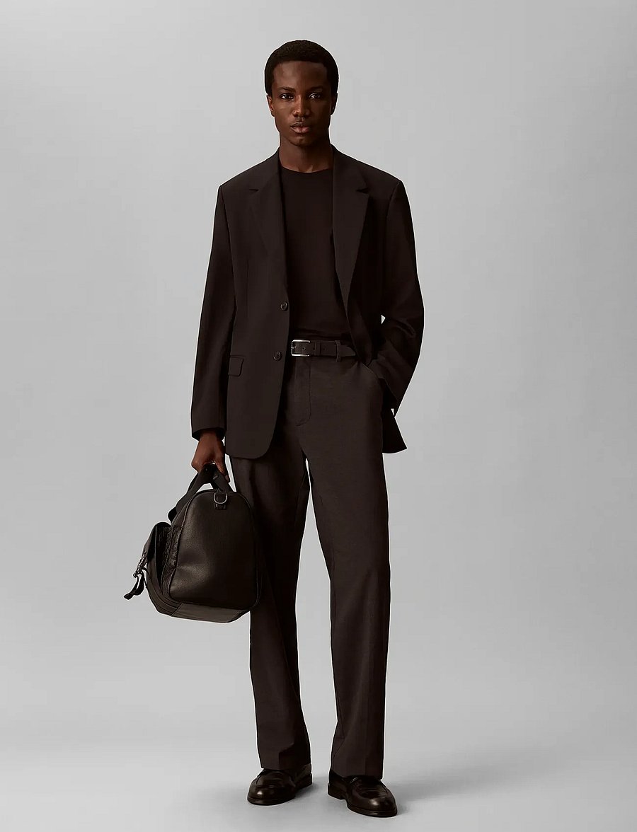 Calvin Klein - RELAXED STRAIGHT BRUSHED COTTON - black - 0