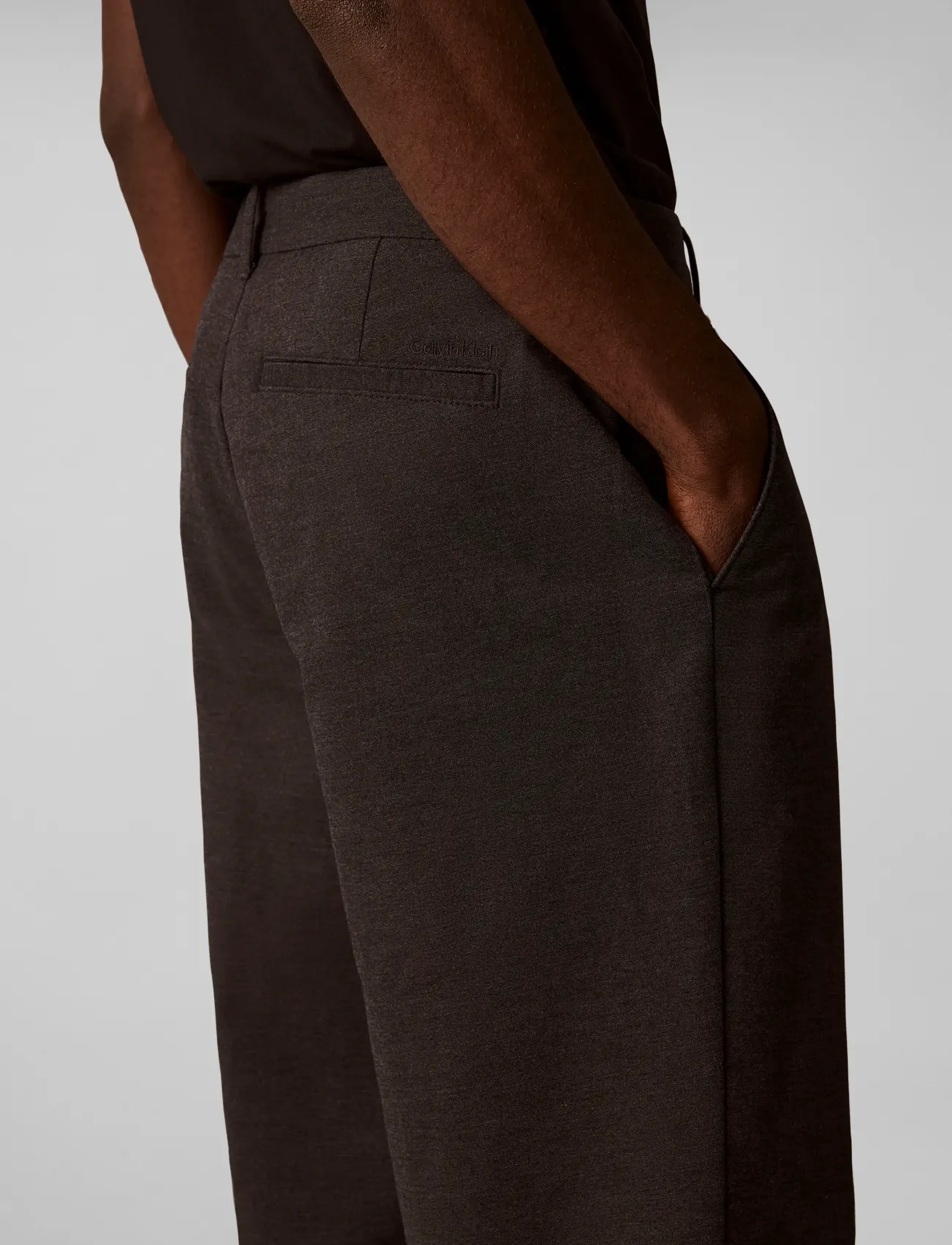 Calvin Klein - RELAXED STRAIGHT BRUSHED COTTON - black - 4