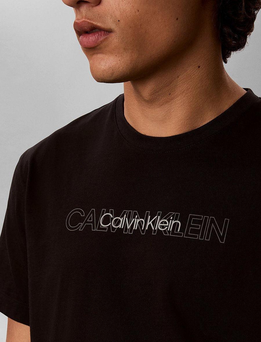 Calvin Klein - SS 30 EU REPEAT STND LOGO GRAPHI - lühikeste varrukatega t-särgid - black - 5