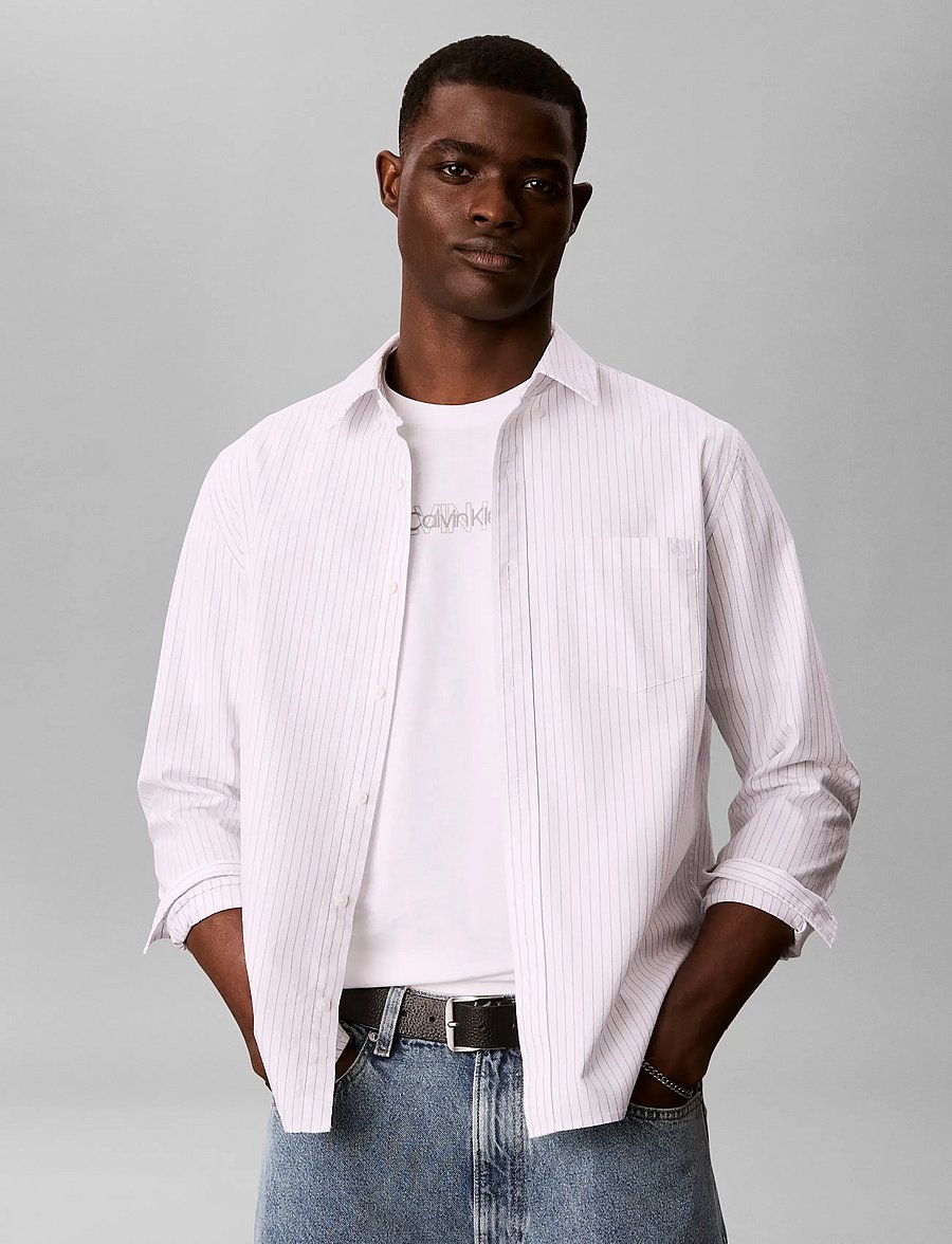 Calvin Klein - SS 30 EU REPEAT STND LOGO GRAPHI - kortærmede t-shirts - bright white - 3