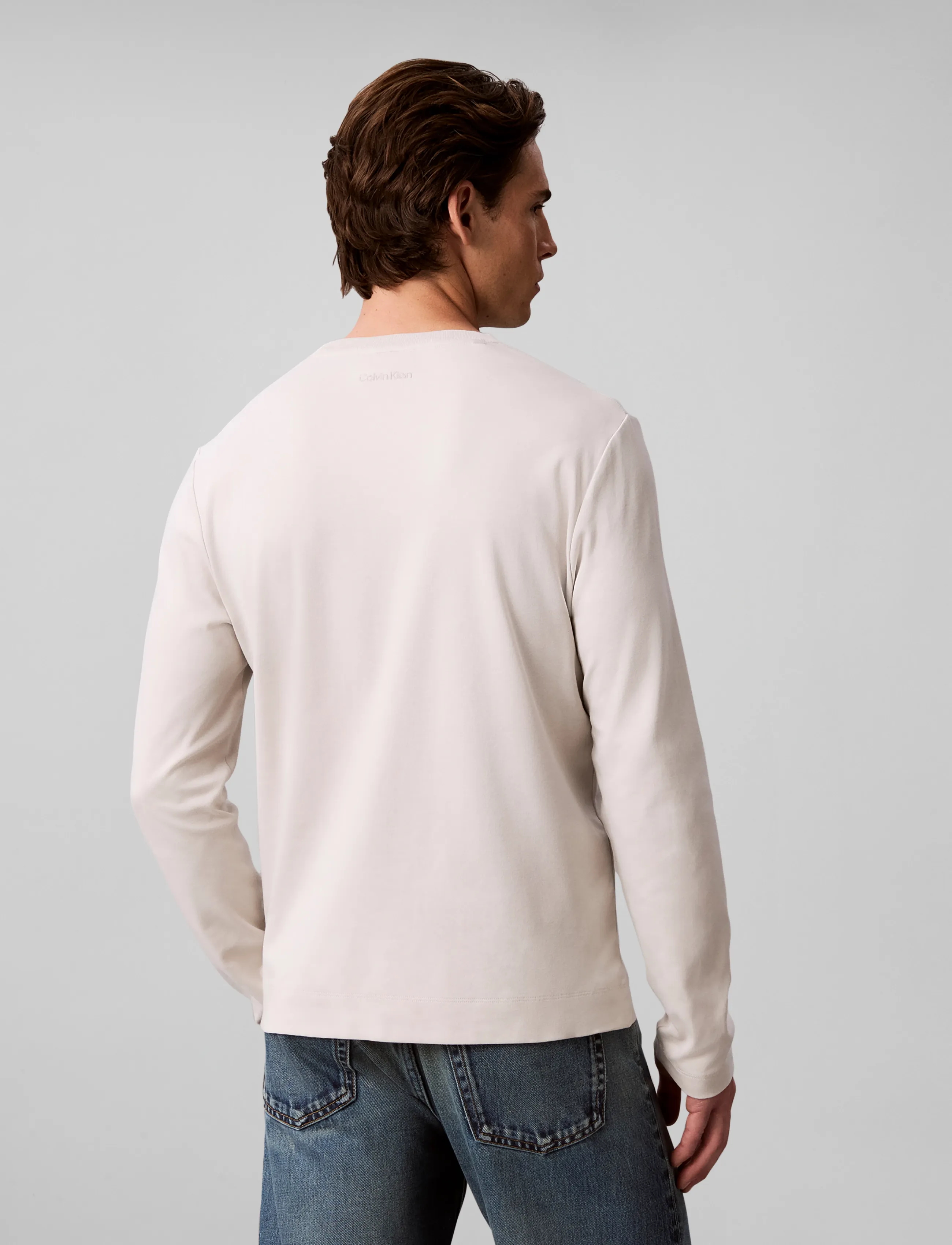 Calvin Klein - LS SLIM SLEEK INTERLOCK EMBLEM E - moonstruck - 2
