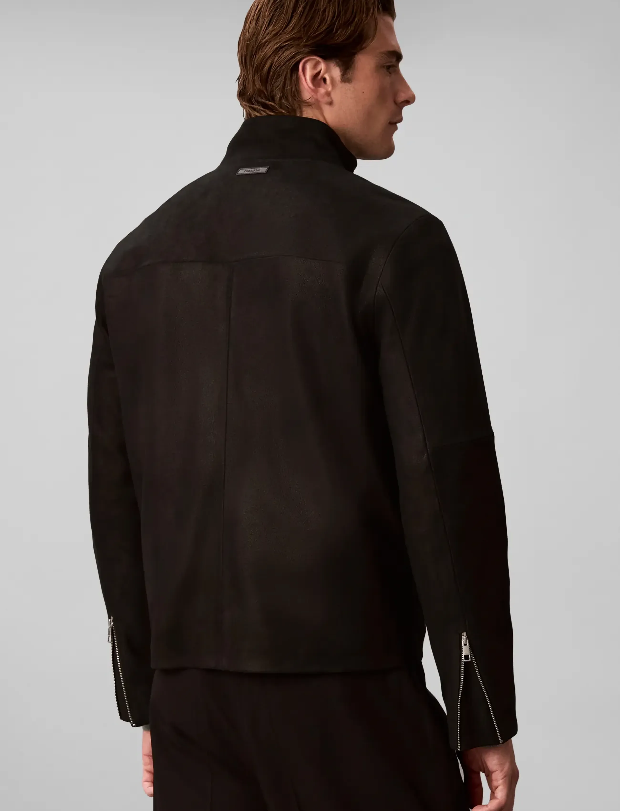 Calvin Klein - LS SUEDE LEATHER HARRINGTON JKT - herbstjacken - black - 2