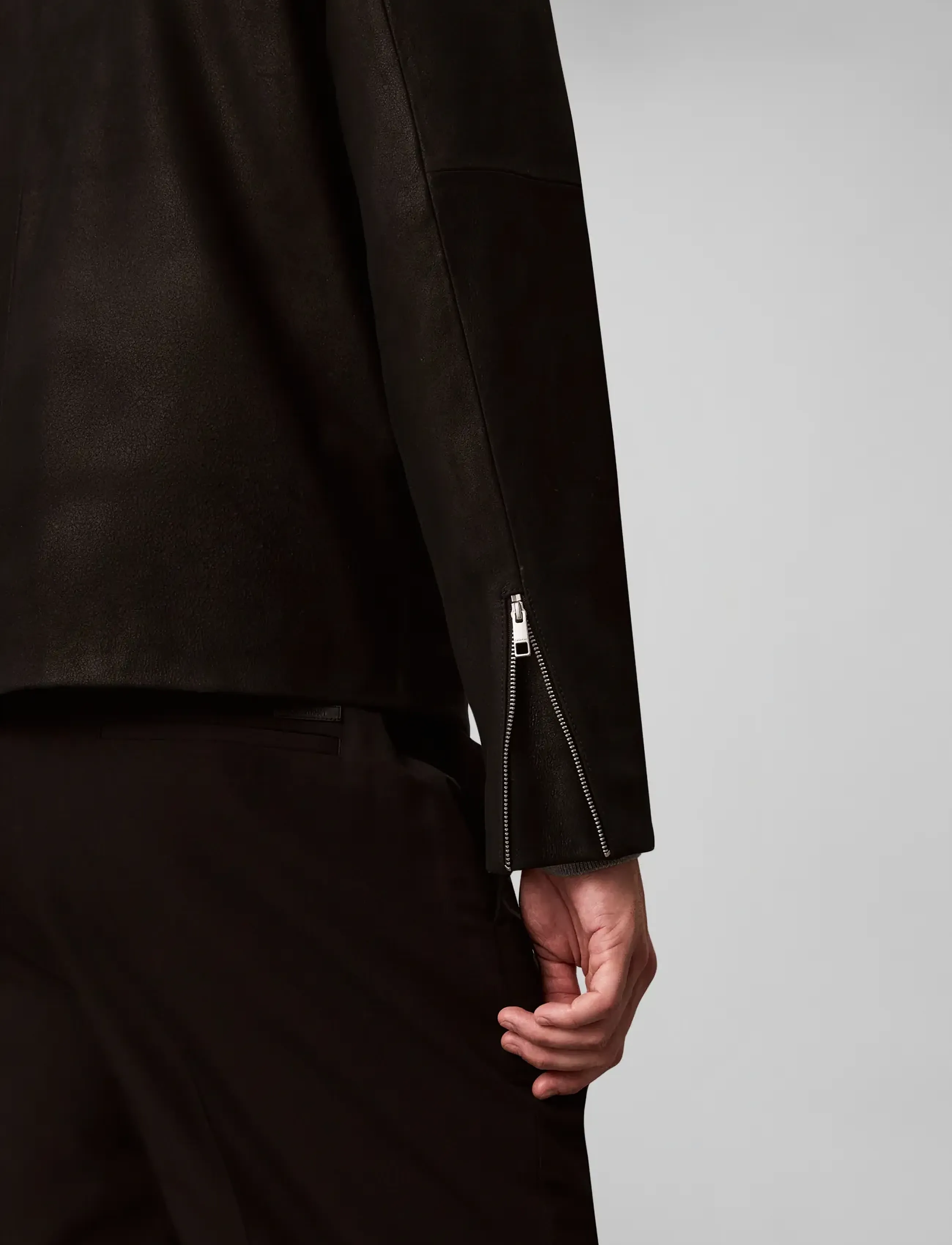 Calvin Klein - LS SUEDE LEATHER HARRINGTON JKT - herbstjacken - black - 5