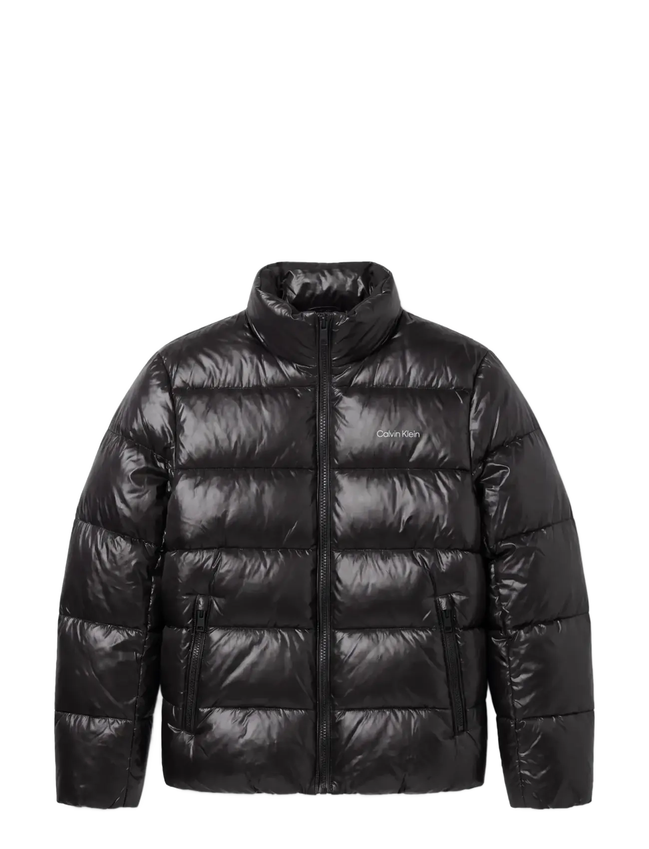 Calvin Klein - LS HIGH SHINE NYLON MCKNK PUFFER - talvejoped - black - 1
