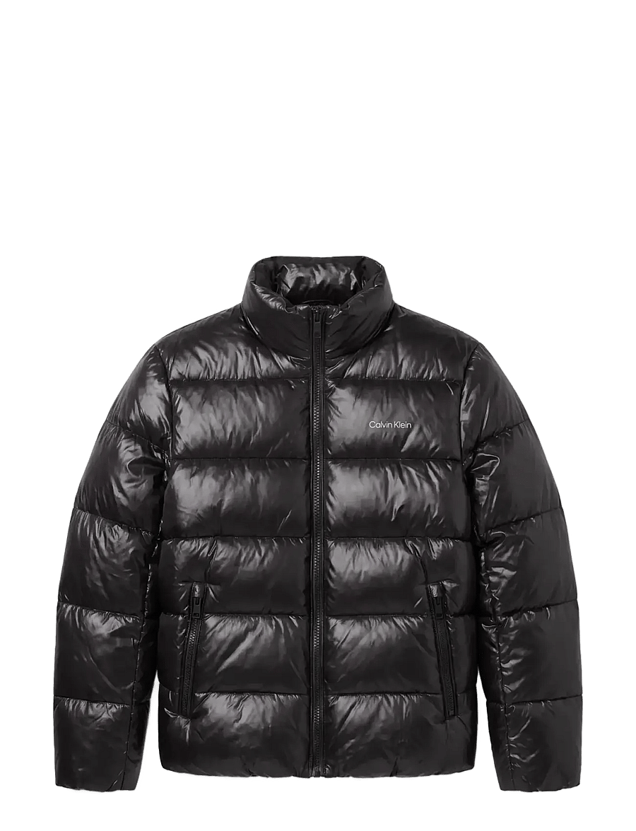Calvin Klein - LS HIGH SHINE NYLON MCKNK PUFFER - talvejoped - black - 1