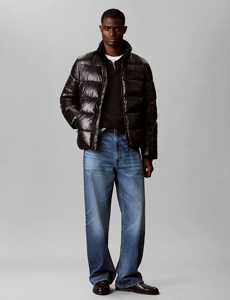 Calvin Klein - LS HIGH SHINE NYLON MCKNK PUFFER - talvejoped - black - 0