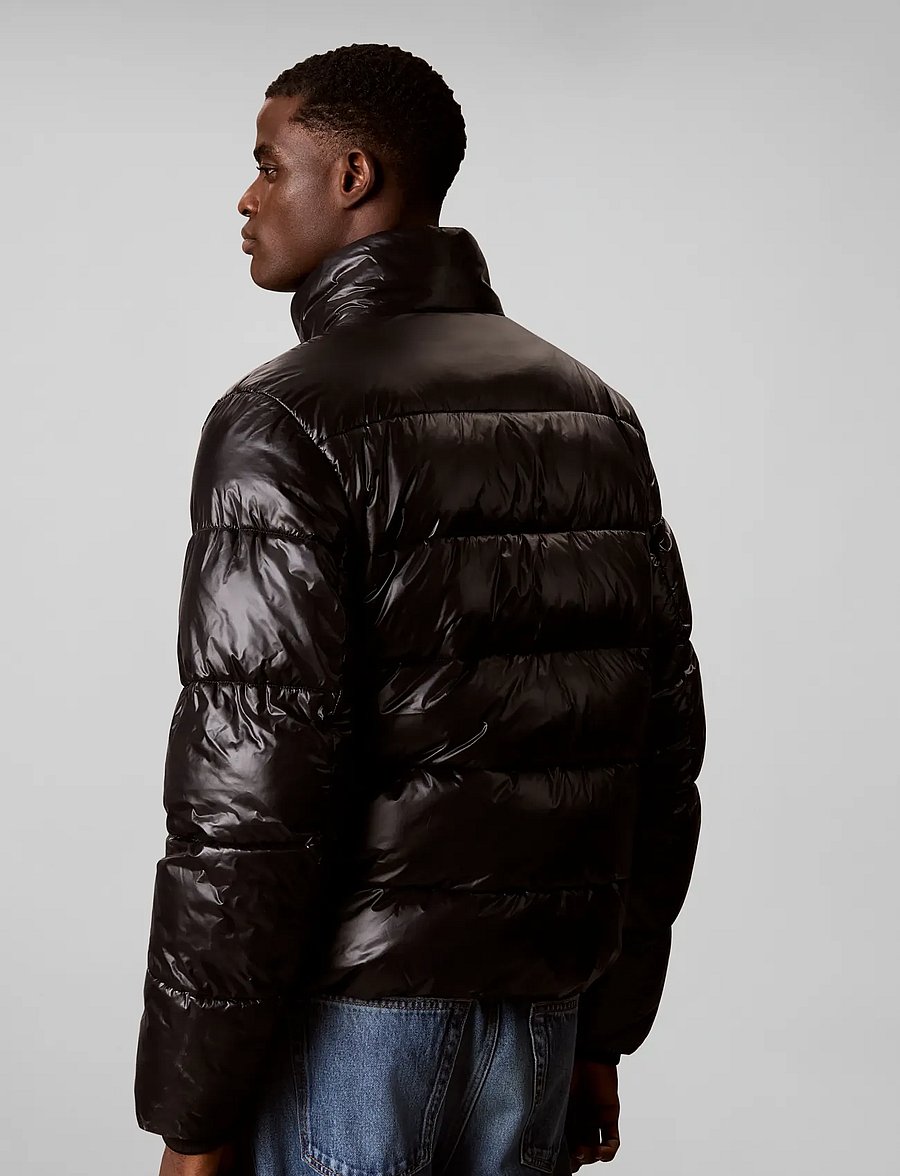 Calvin Klein - LS HIGH SHINE NYLON MCKNK PUFFER - talvejoped - black - 2
