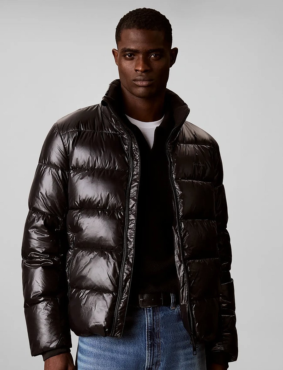 Calvin Klein - LS HIGH SHINE NYLON MCKNK PUFFER - talvejoped - black - 3