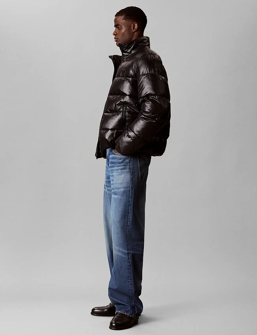 Calvin Klein - LS HIGH SHINE NYLON MCKNK PUFFER - talvejoped - black - 5