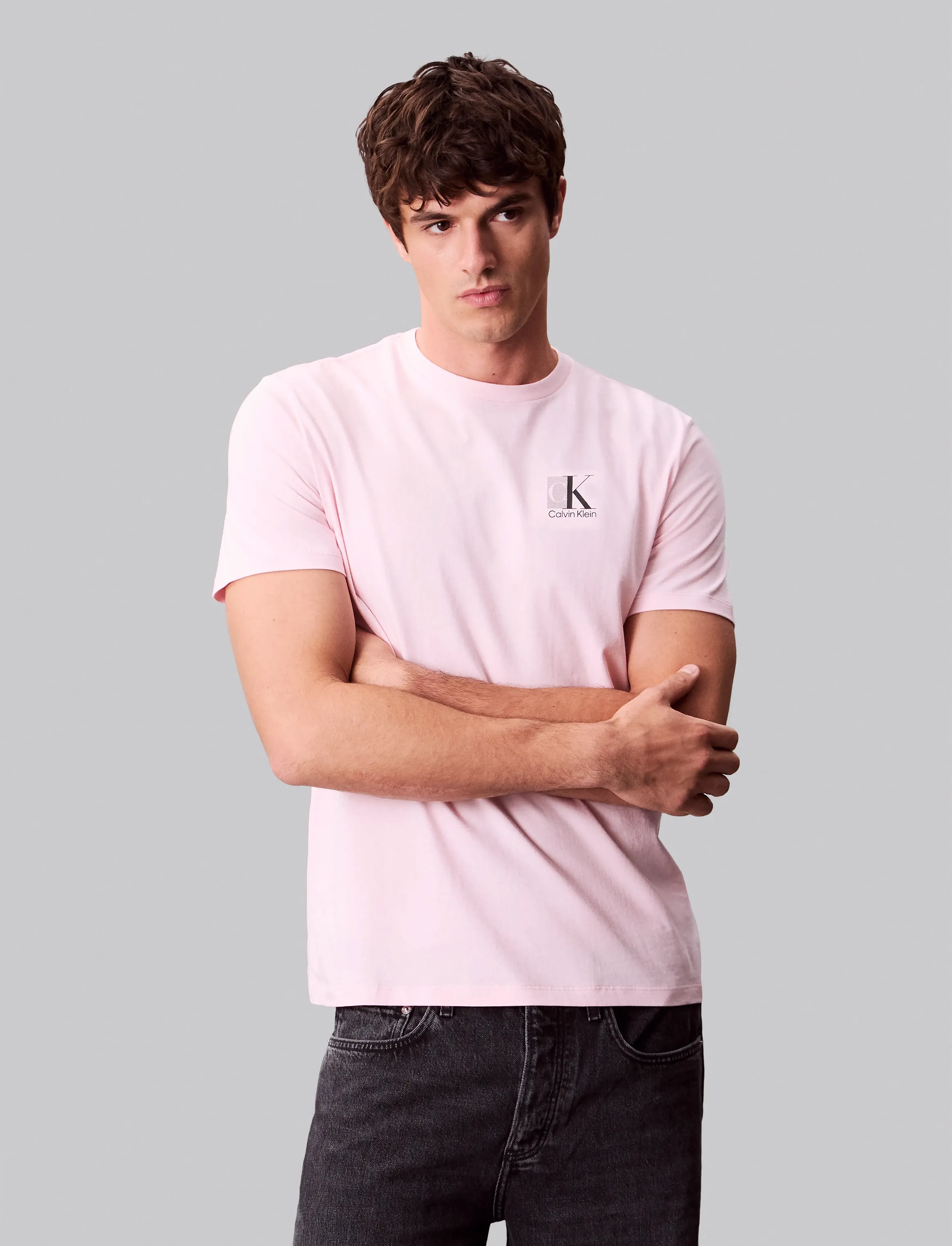 Calvin Klein - SS 30s EU SP CK ABSTRACT GRAPHIC - lühikeste varrukatega t-särgid - bright white - 0