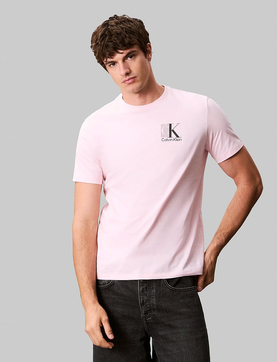 Calvin Klein - SS 30s EU SP CK ABSTRACT GRAPHIC - lühikeste varrukatega t-särgid - bright white - 5