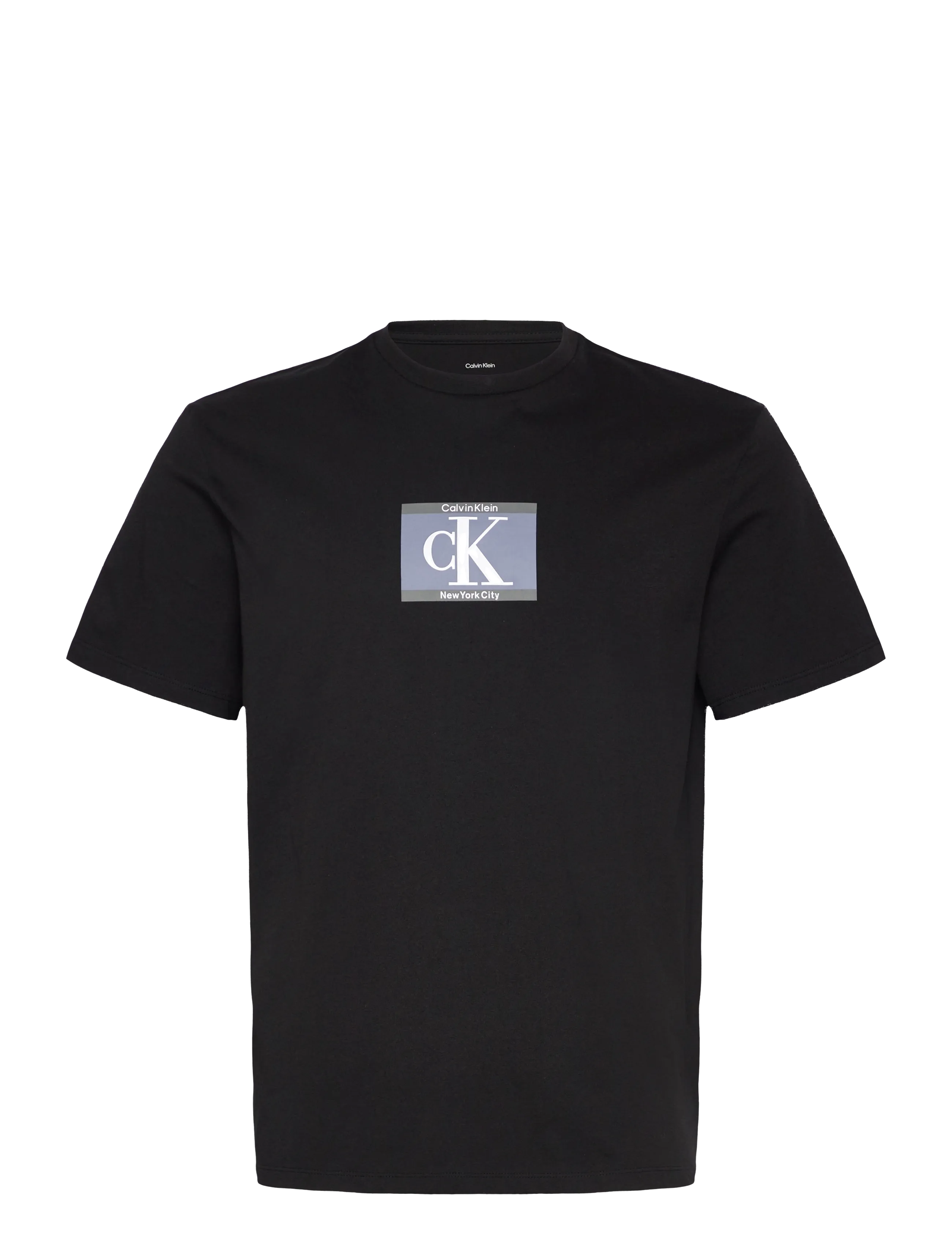 Calvin Klein SS 30s EU SP CK BOX TAPE GRAPHIC - T-särgid - BLACK / black
