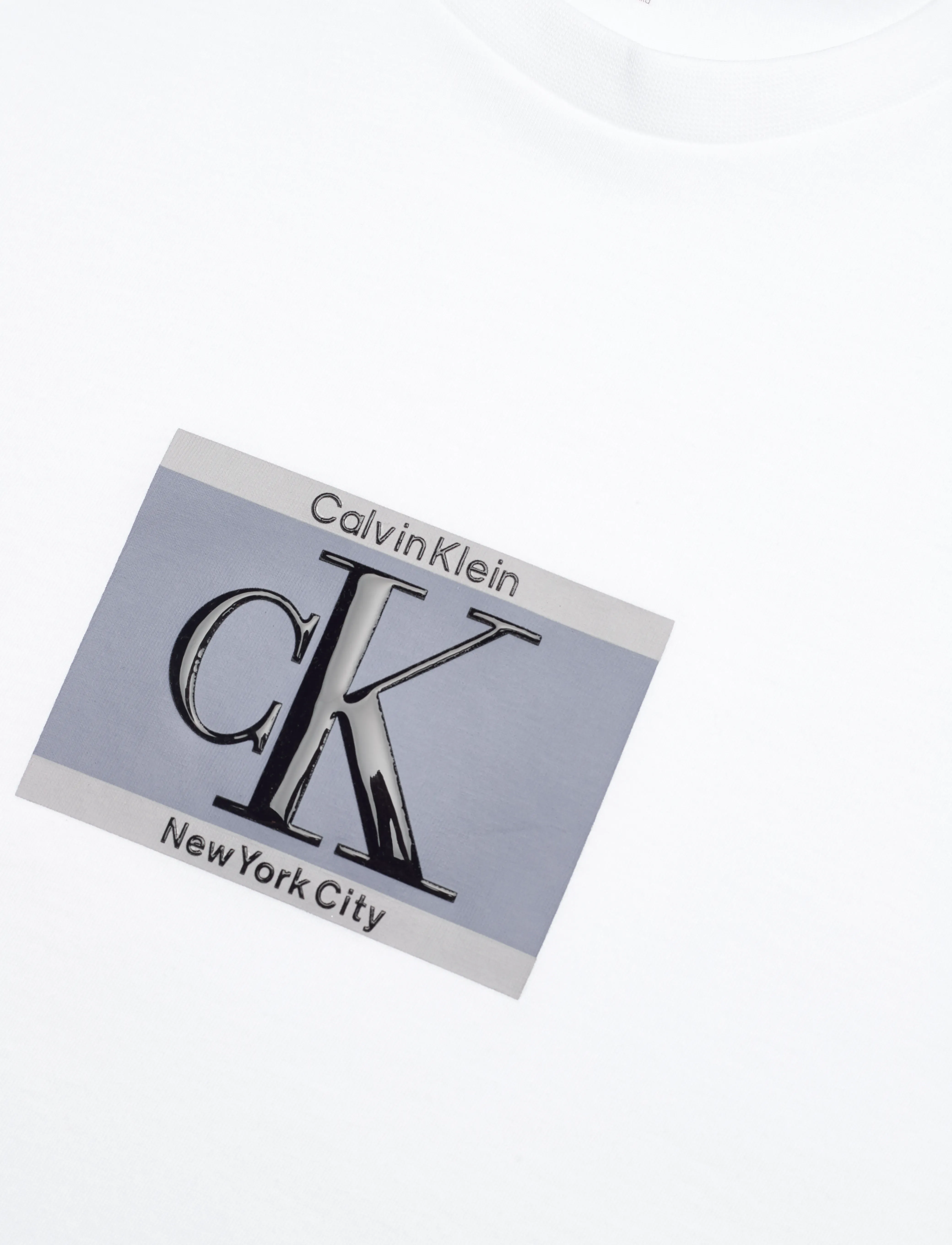 Calvin Klein - SS 30s EU SP CK BOX TAPE GRAPHIC - kurzärmelig - bright white - 2