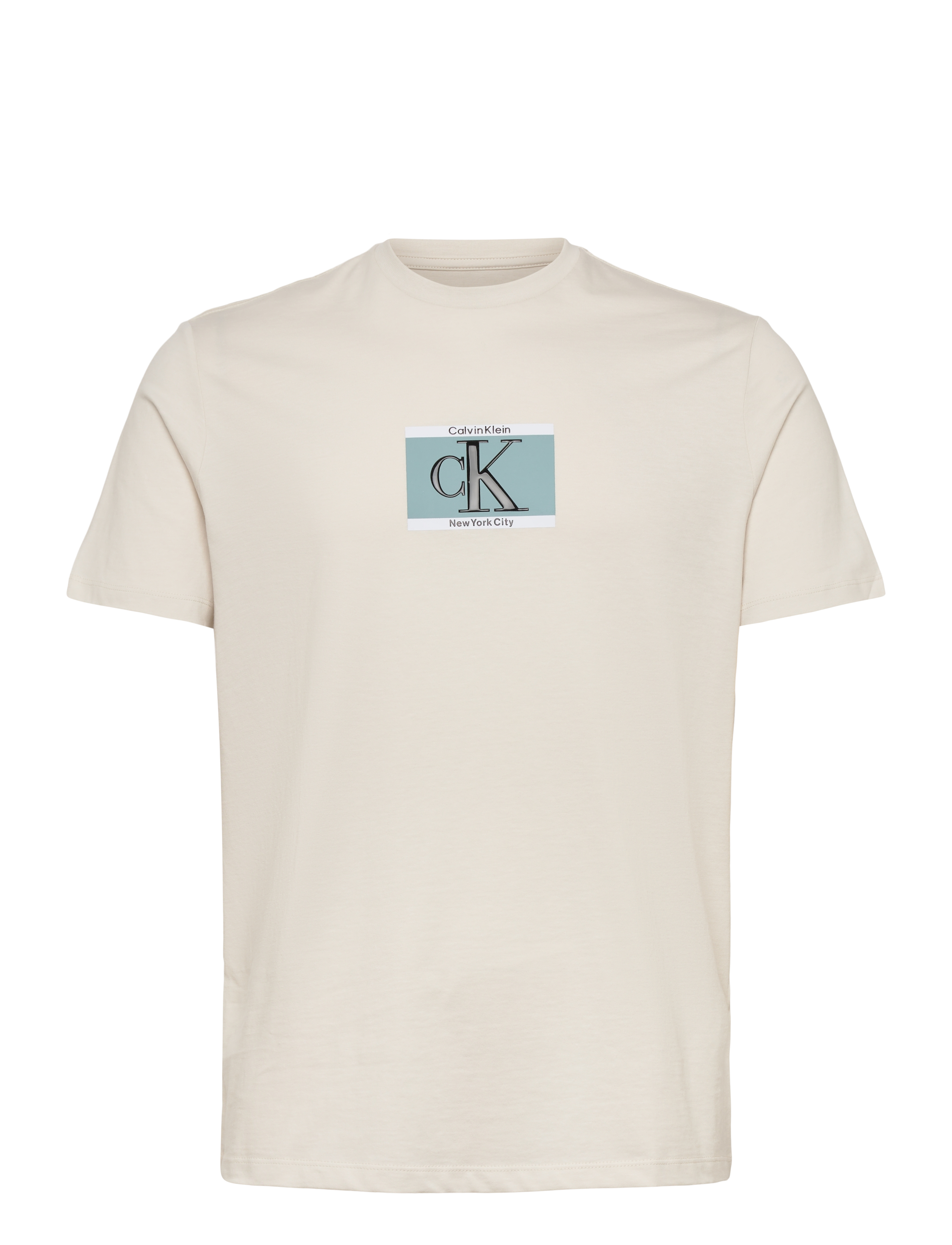 Calvin Klein SS 30s EU SP CK BOX TAPE GRAPHIC - Riided - CHALK / white
