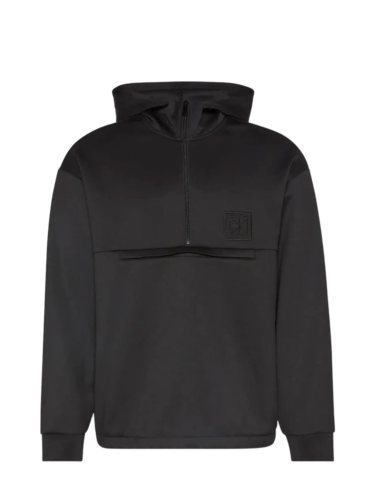 Calvin Klein HEAVY TRICOT QTR ZIP ANORAK HOOD - Sweatshirts & hættetrøjer - BLACK / black
