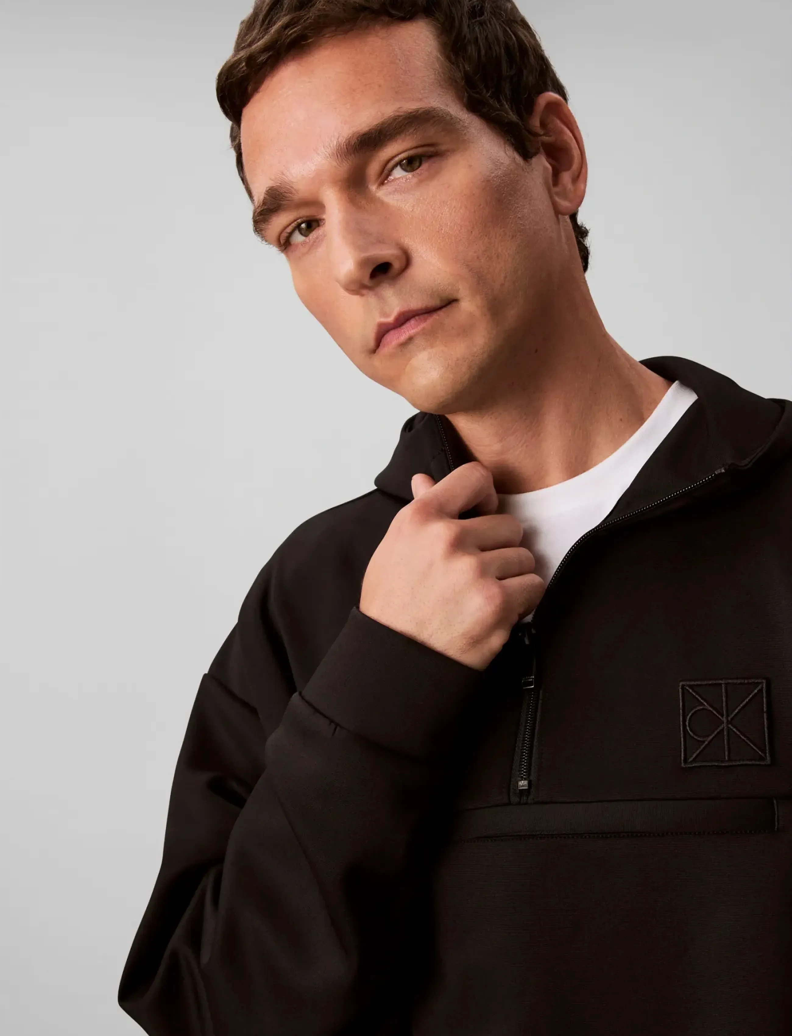 Heavy Tricot Qtr Zip Anorak Hood 2