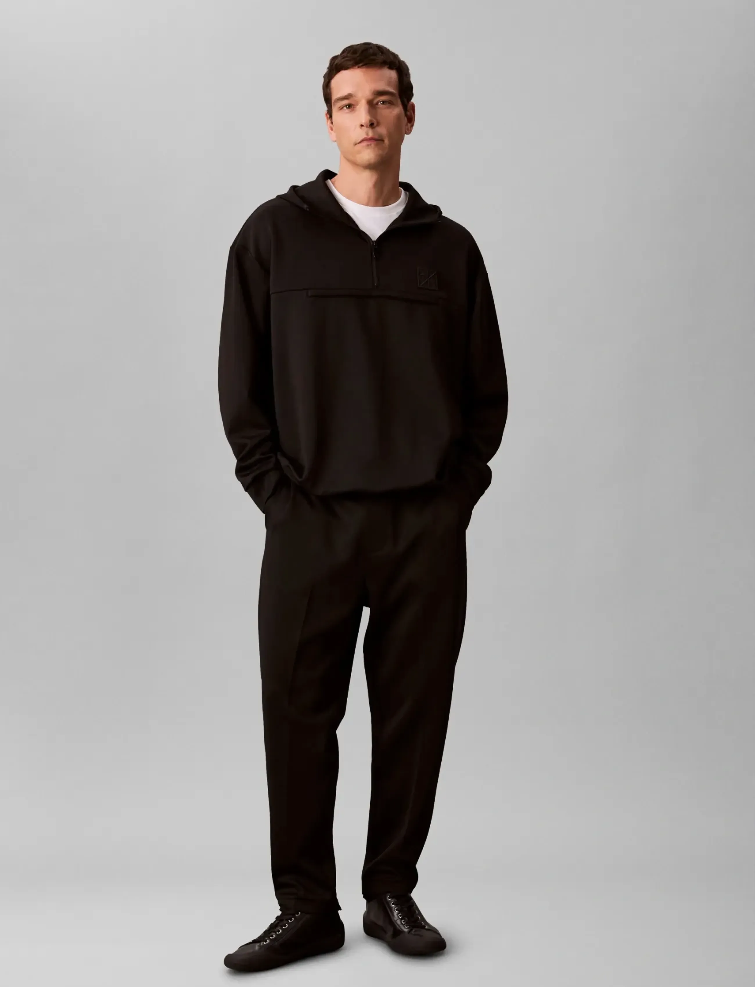 Heavy Tricot Qtr Zip Anorak Hood 3