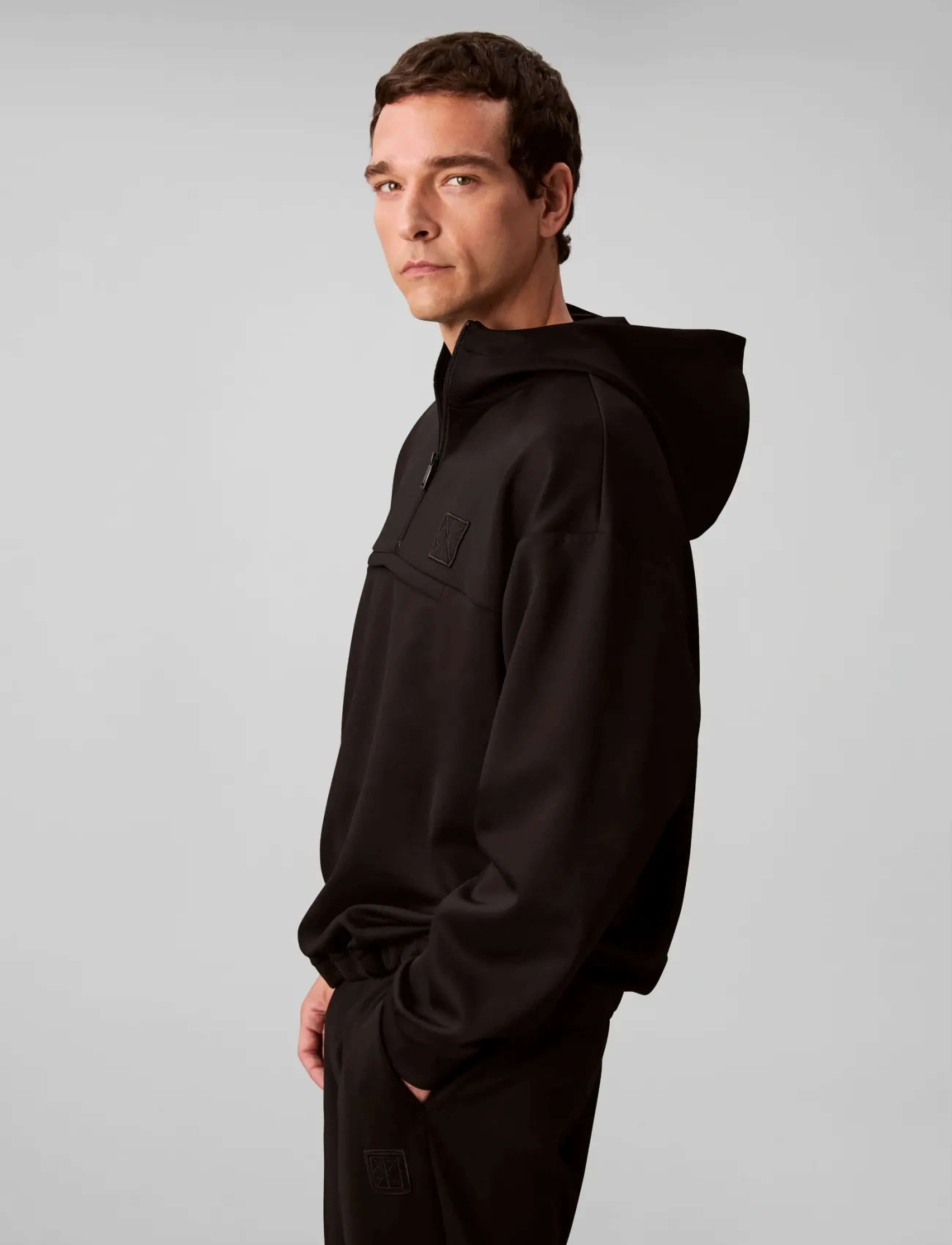 Heavy Tricot Qtr Zip Anorak Hood 4