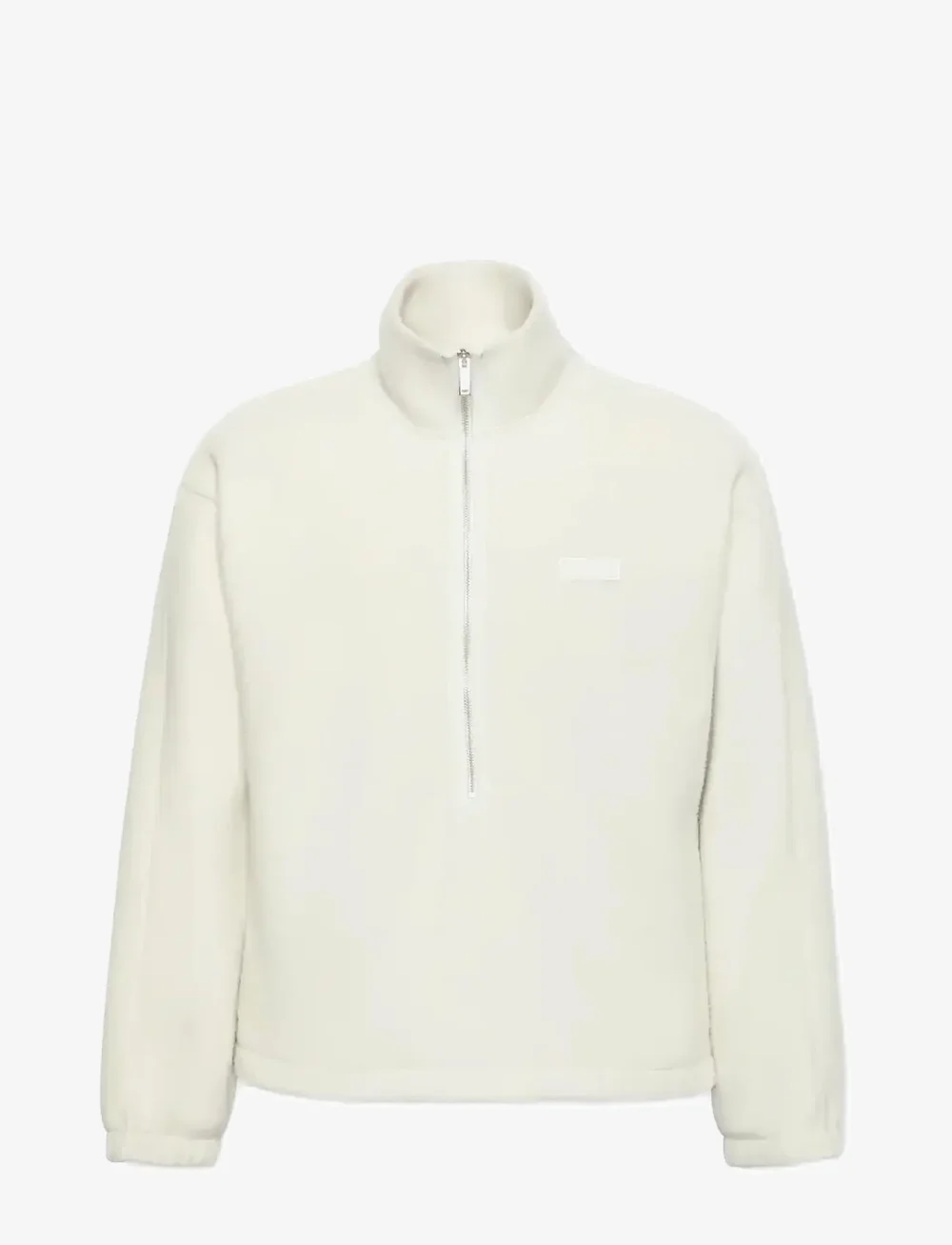 Calvin Klein - POLAR FLEECE RIB MOCK NECK QTR Z - krulluflíspeysur - chalk - 1