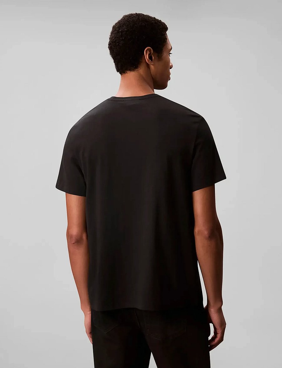 Calvin Klein - SS 20S EU CK OVERLAP GRAPHIC TEE - lühikeste varrukatega t-särgid - black - 3