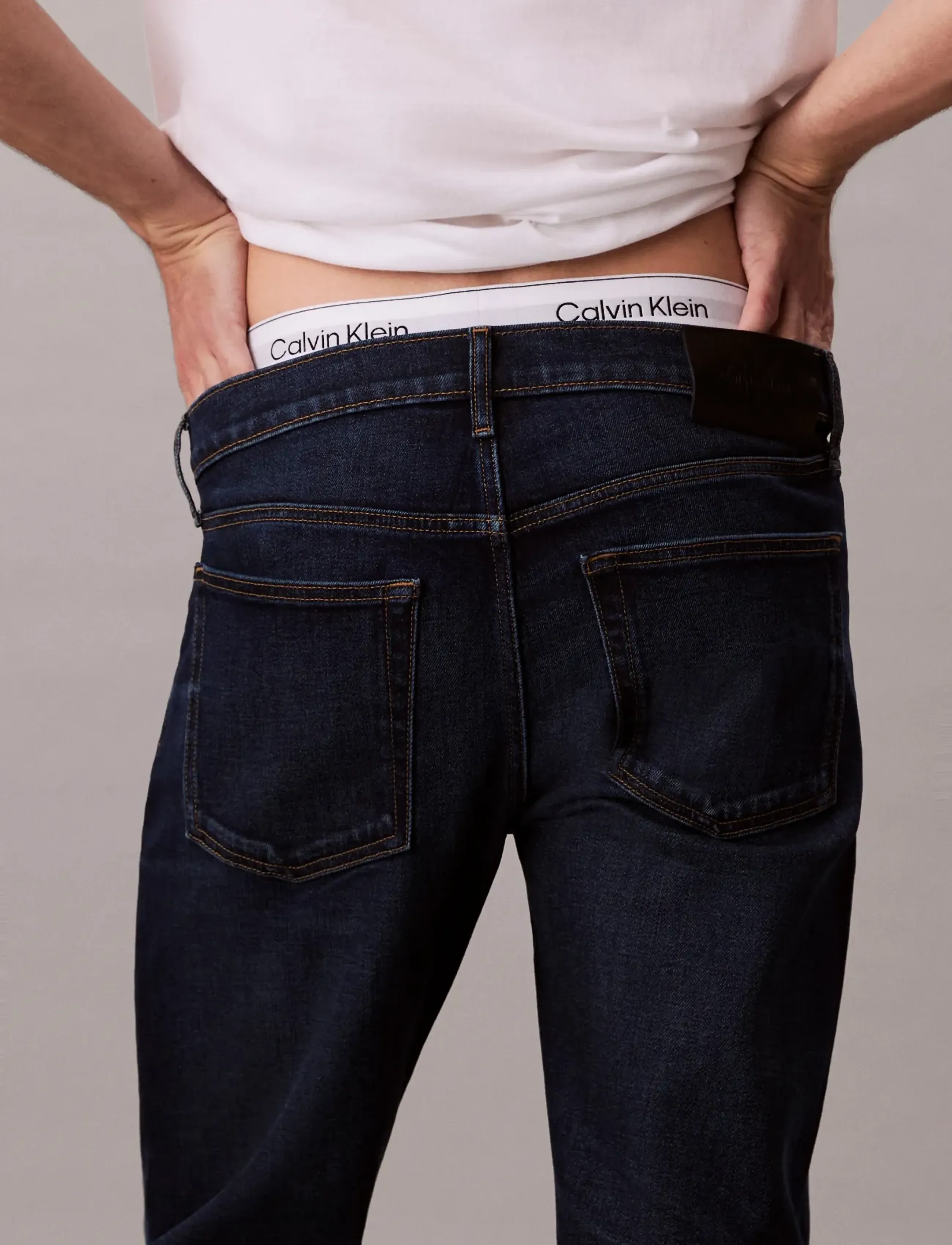 Calvin Klein - SLIM STRAIGHT DARK CASPER JEAN - slim jeans - dark casper - 4