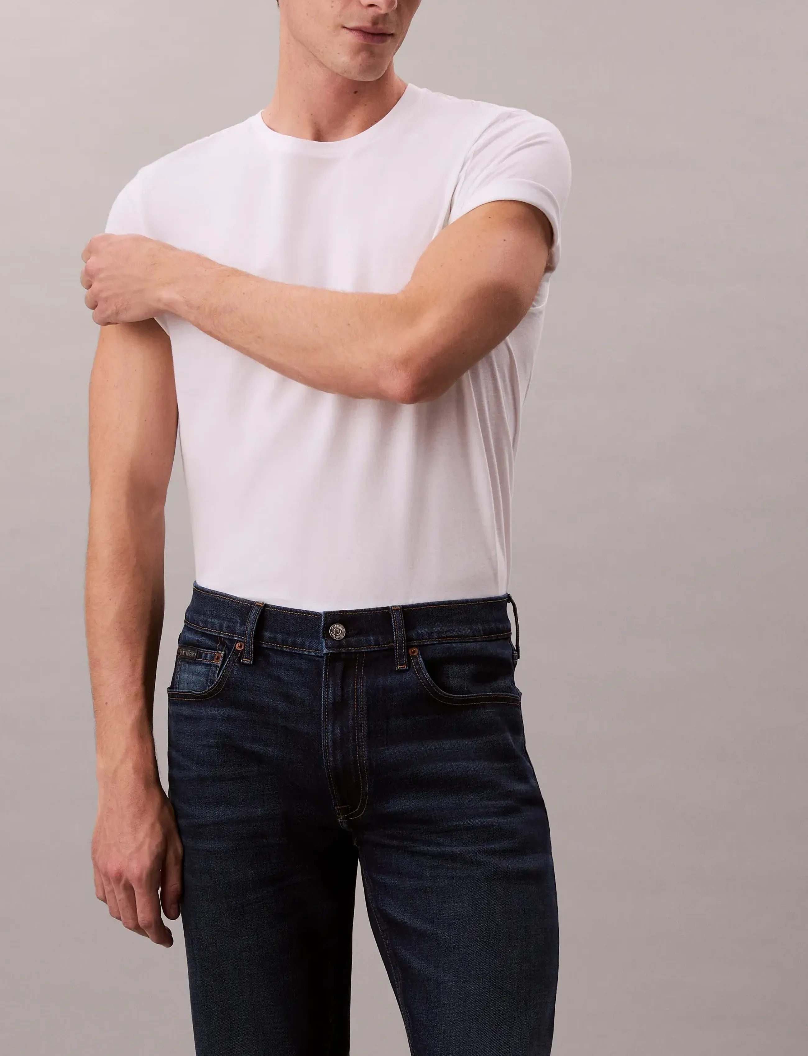 Calvin Klein SLIM STRAIGHT DARK CASPER JEAN - Jeans - DARK CASPER / navy