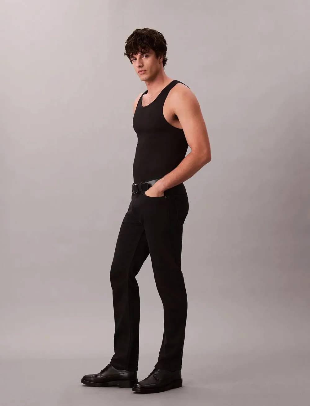 Calvin Klein - SLIM STRAIGHT JAGUAR BLACK JEAN - regular jeans - jaguar black - 2