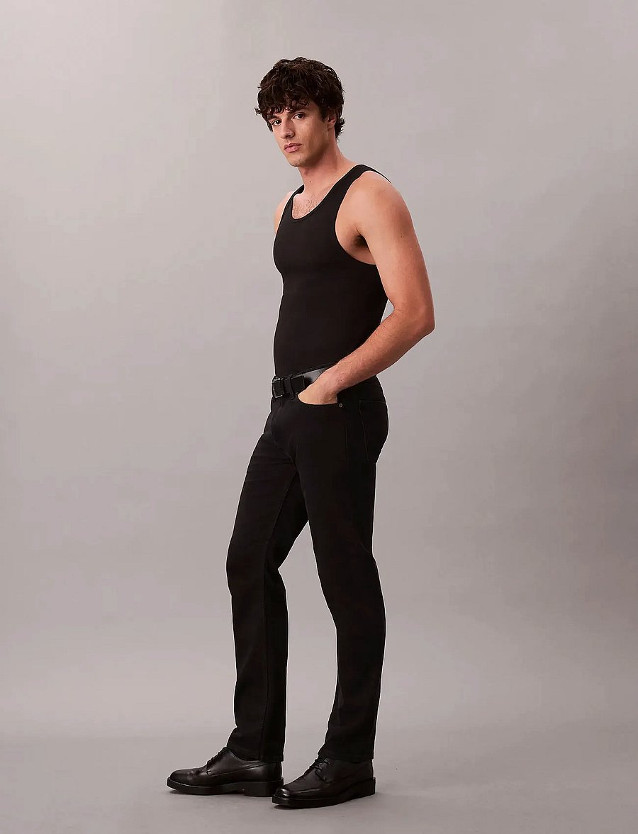 Calvin Klein - SLIM STRAIGHT JAGUAR BLACK JEAN - regular jeans - jaguar black - 2