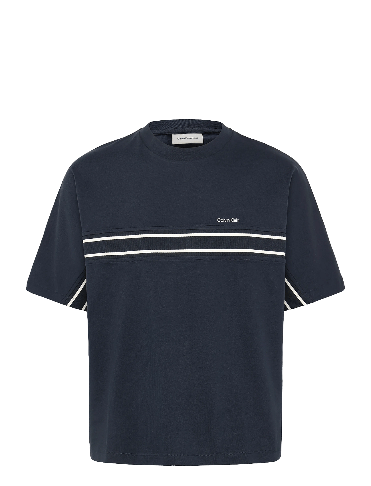 Calvin Klein | Ss 16S Jersey Logo Jacquard Tee | XL