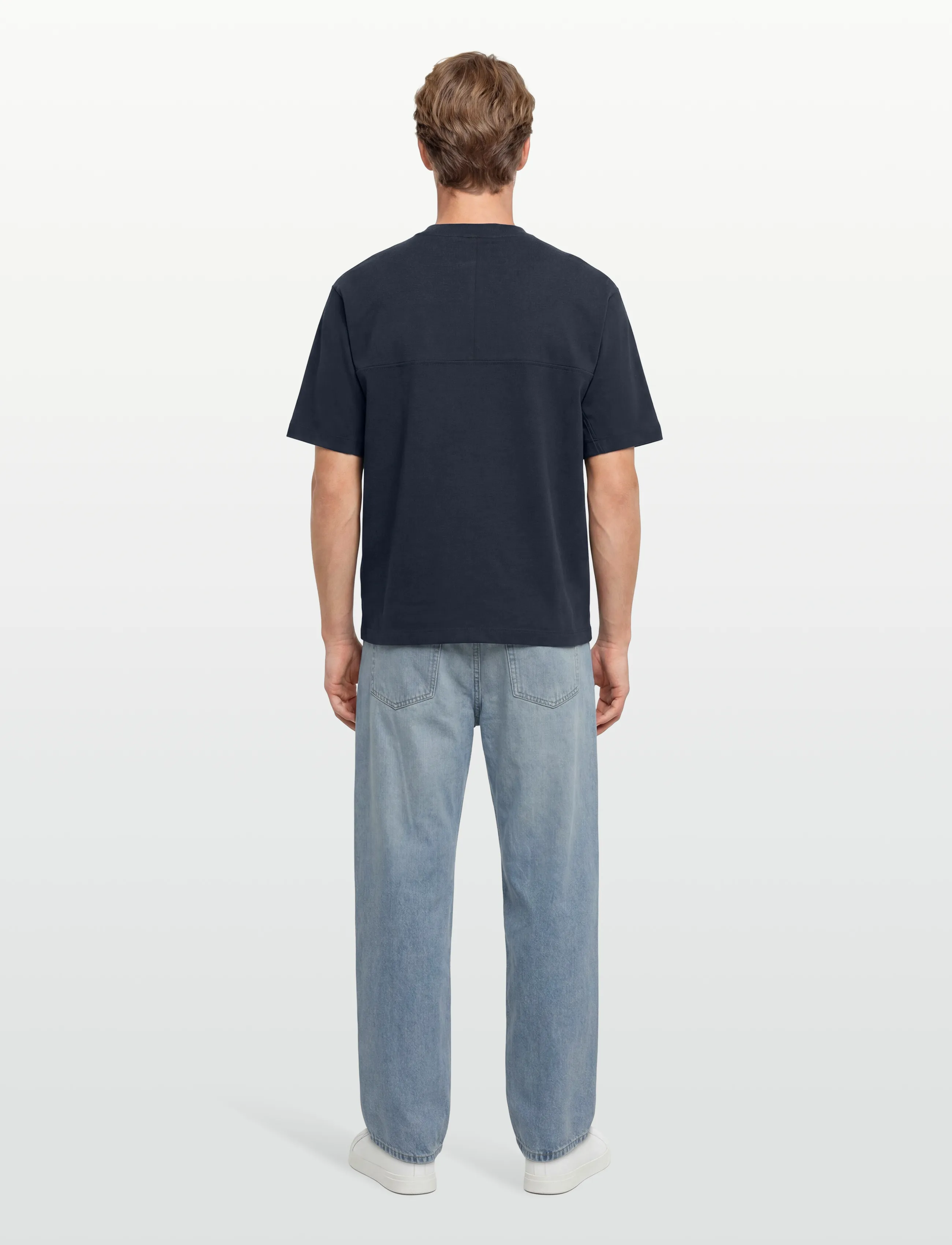 Calvin Klein - SS 16S JERSEY LOGO JACQUARD TEE - marškinėliai trumpomis rankovėmis - dark sapphire - 4