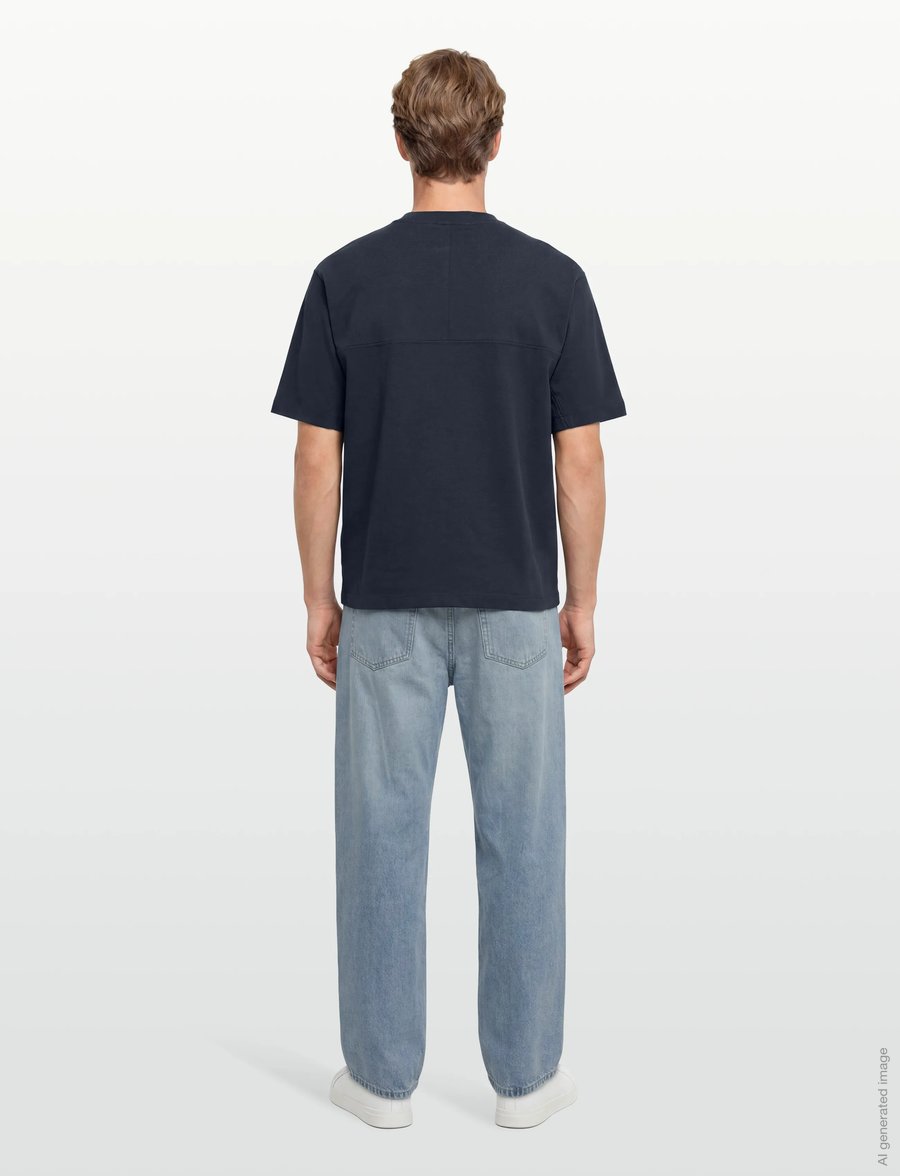 Calvin Klein - SS 16S JERSEY LOGO JACQUARD TEE - marškinėliai trumpomis rankovėmis - dark sapphire - 4
