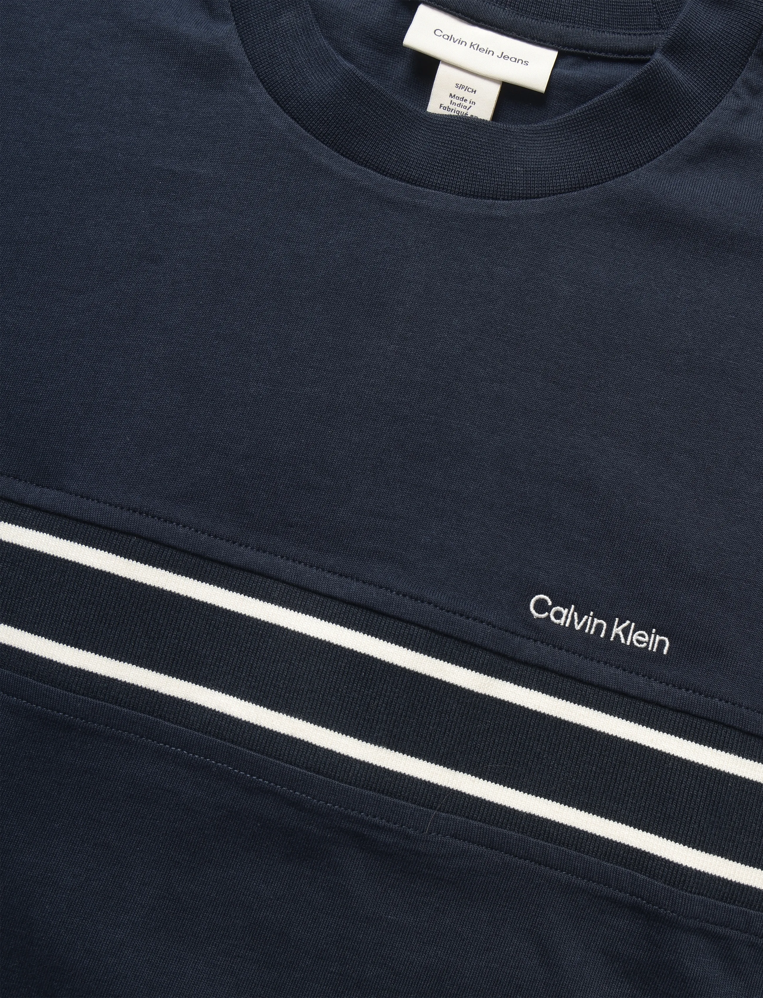 Calvin Klein - SS 16S JERSEY LOGO JACQUARD TEE - dark sapphire - 2