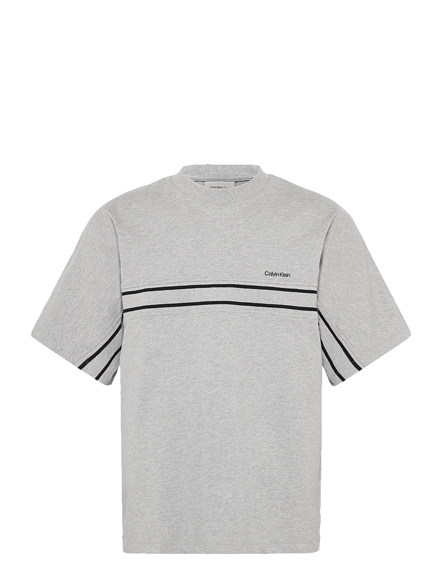 Calvin Klein - SS 16S JERSEY LOGO JACQUARD TEE - heroic grey htr - 0