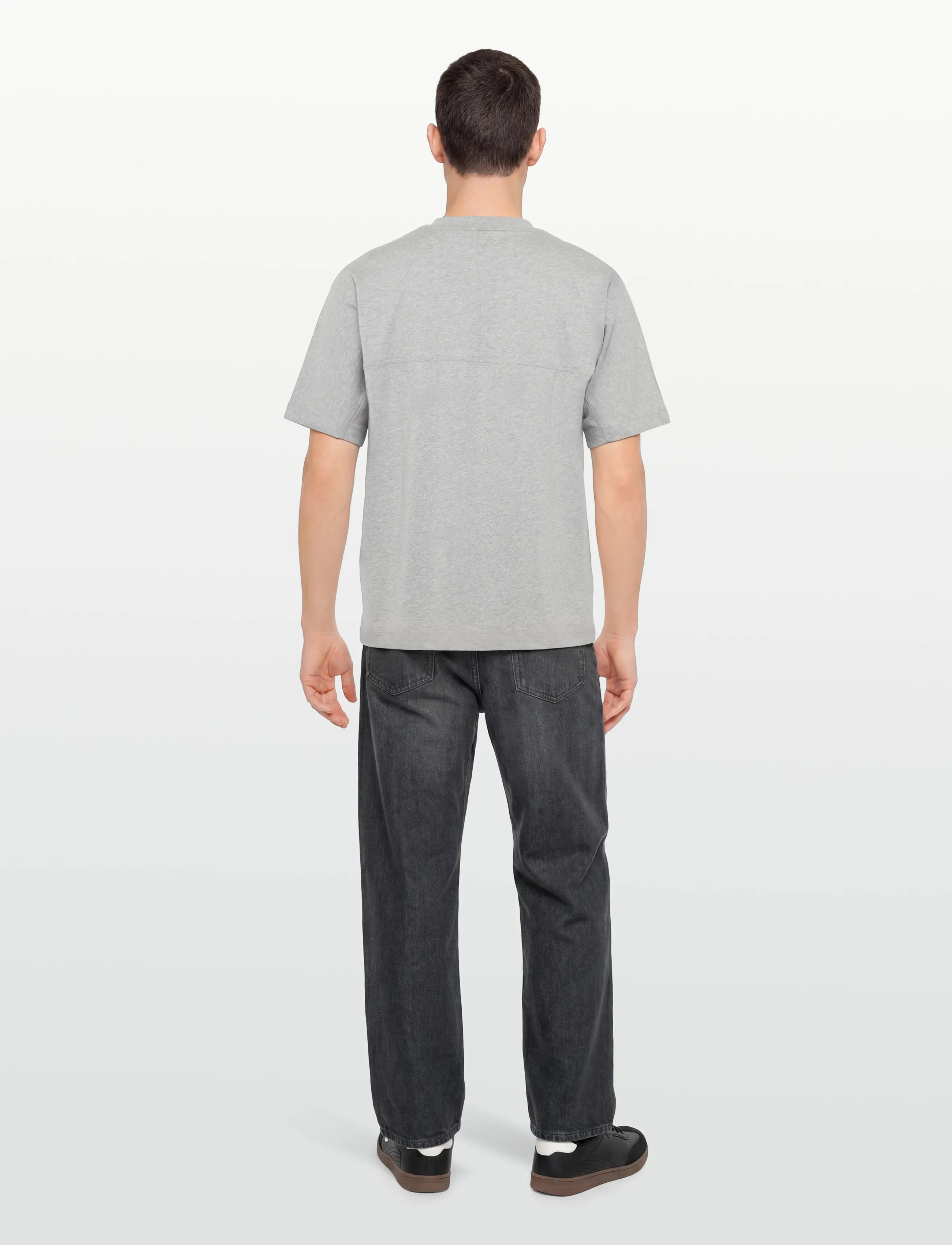 Calvin Klein - SS 16S JERSEY LOGO JACQUARD TEE - kurzärmelige t-shirts - heroic grey htr - 4