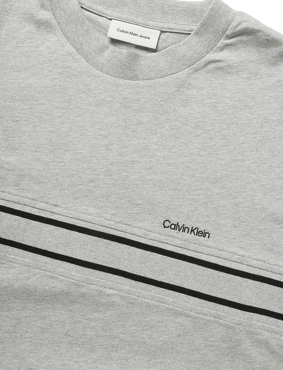 Calvin Klein - SS 16S JERSEY LOGO JACQUARD TEE - heroic grey htr - 2