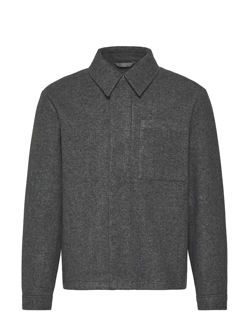 Calvin Klein - LS FILLED TECH WOOL SHIRT JACKET - talvejoped - heather grey - 1