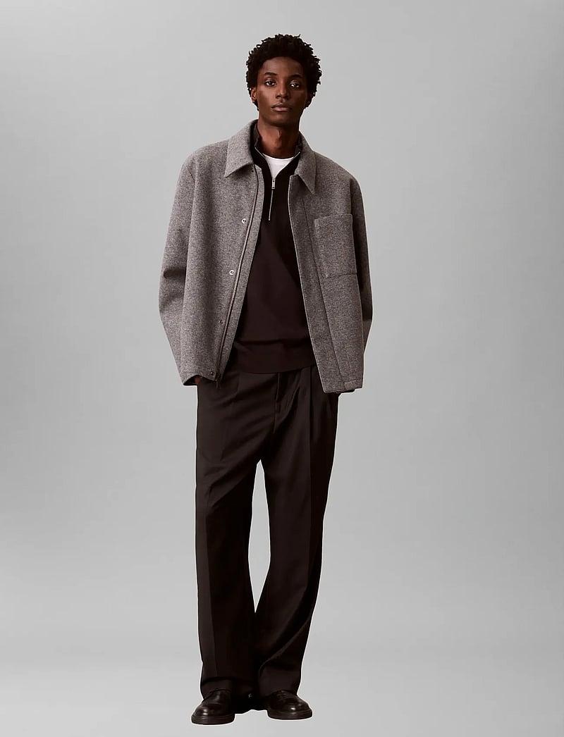 Calvin Klein - LS FILLED TECH WOOL SHIRT JACKET - talvejoped - heather grey - 0