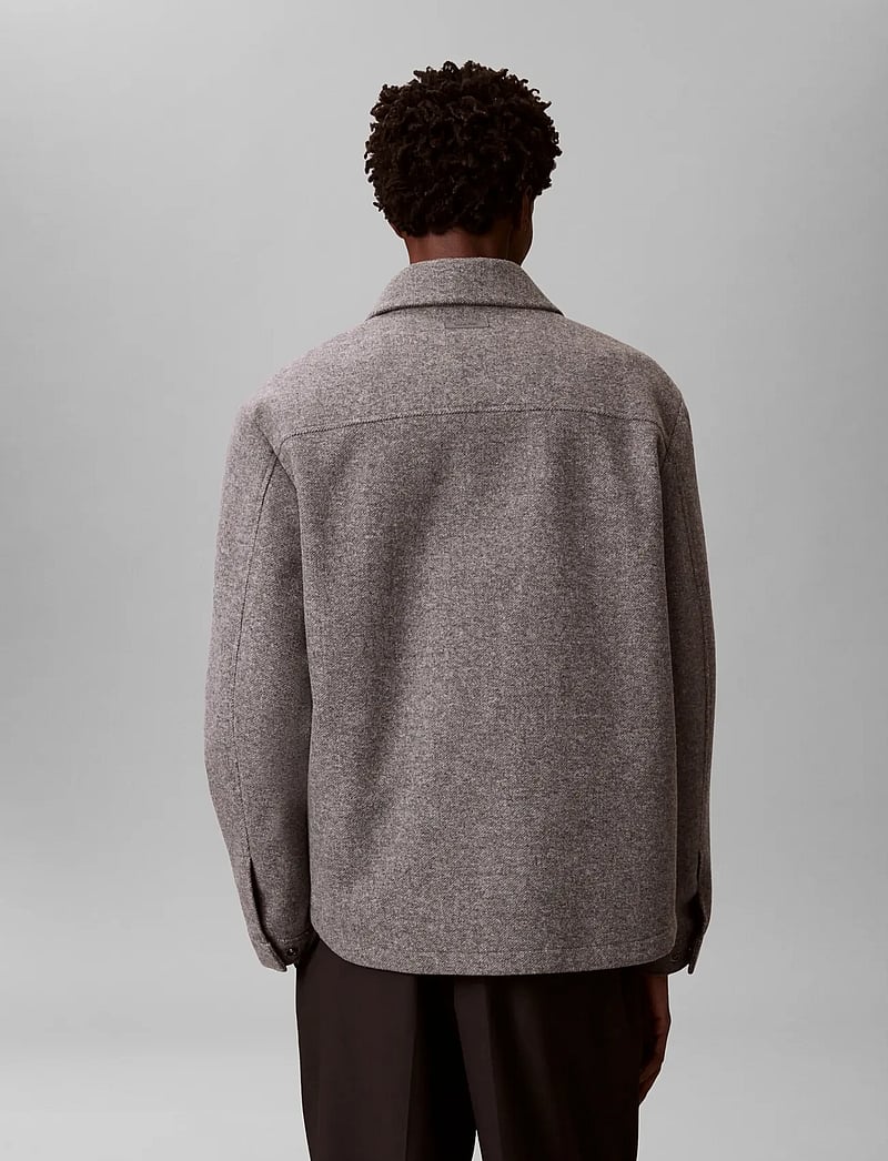 Calvin Klein - LS FILLED TECH WOOL SHIRT JACKET - talvejoped - heather grey - 2