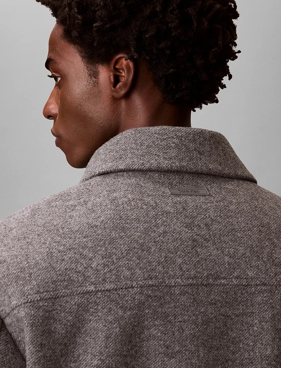Calvin Klein - LS FILLED TECH WOOL SHIRT JACKET - jacken - heather grey - 4