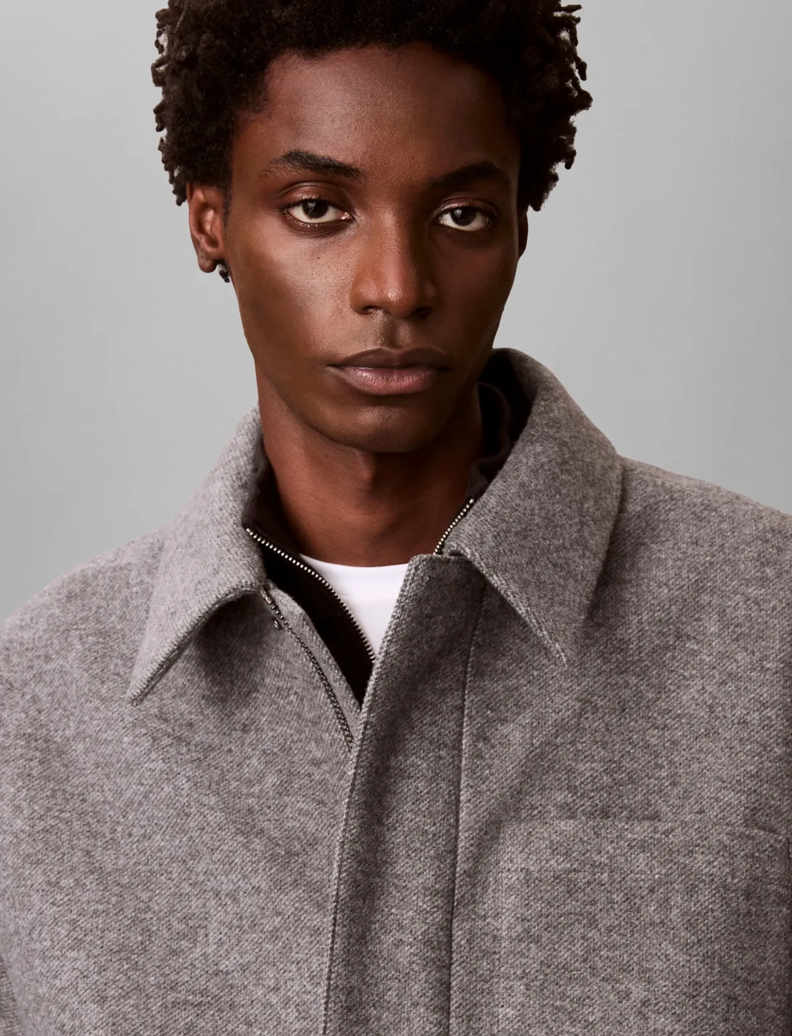 Calvin Klein - LS FILLED TECH WOOL SHIRT JACKET - jacken - heather grey - 5