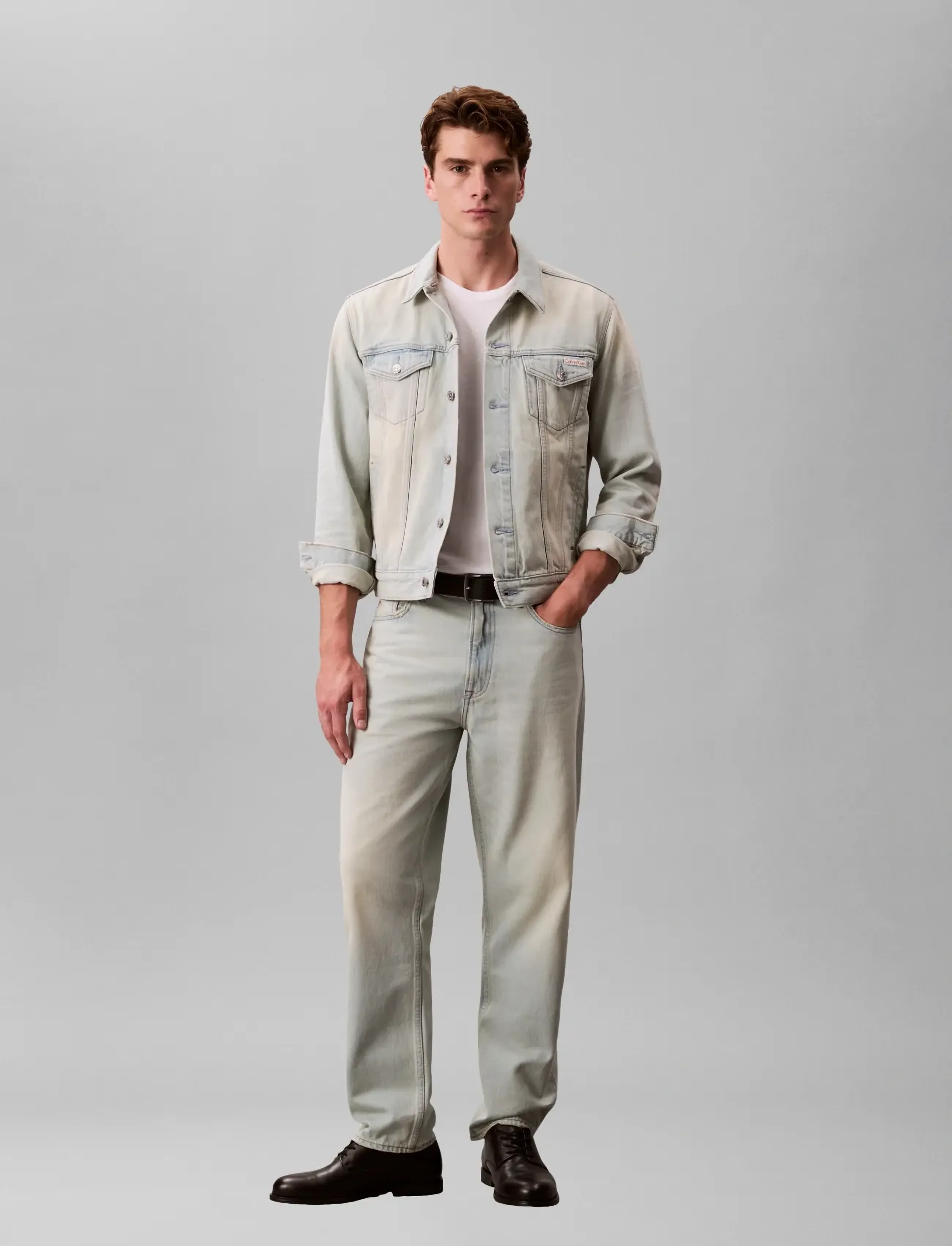 Calvin Klein 90S TAPER SEAGLASS JEAN - Tapered jeans - SEAGLASS / blue