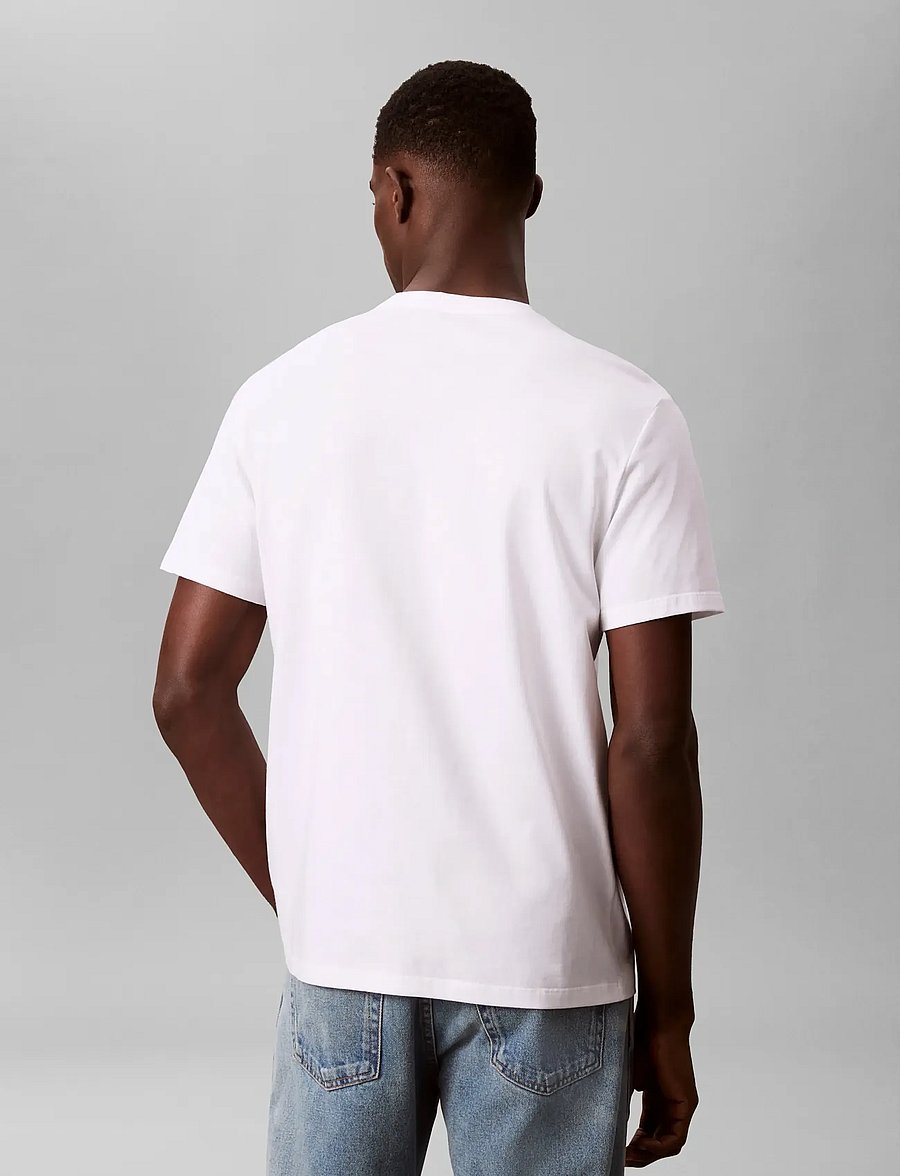 Calvin Klein - SS 20S LN CALVIN GRAPHIC TEE - kurzärmelige t-shirts - brilliant white - 2