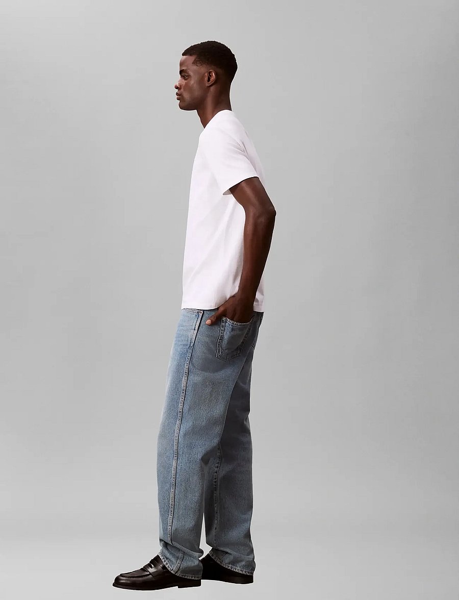 Calvin Klein - SS 20S LN CALVIN GRAPHIC TEE - kurzärmelige t-shirts - brilliant white - 4
