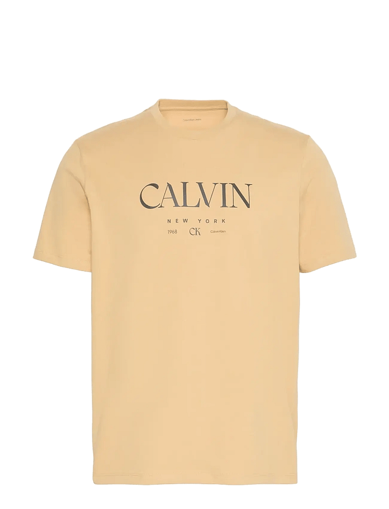 Calvin Klein - SS 20S LN CALVIN GRAPHIC TEE - kurzärmelig - dark barley - 1