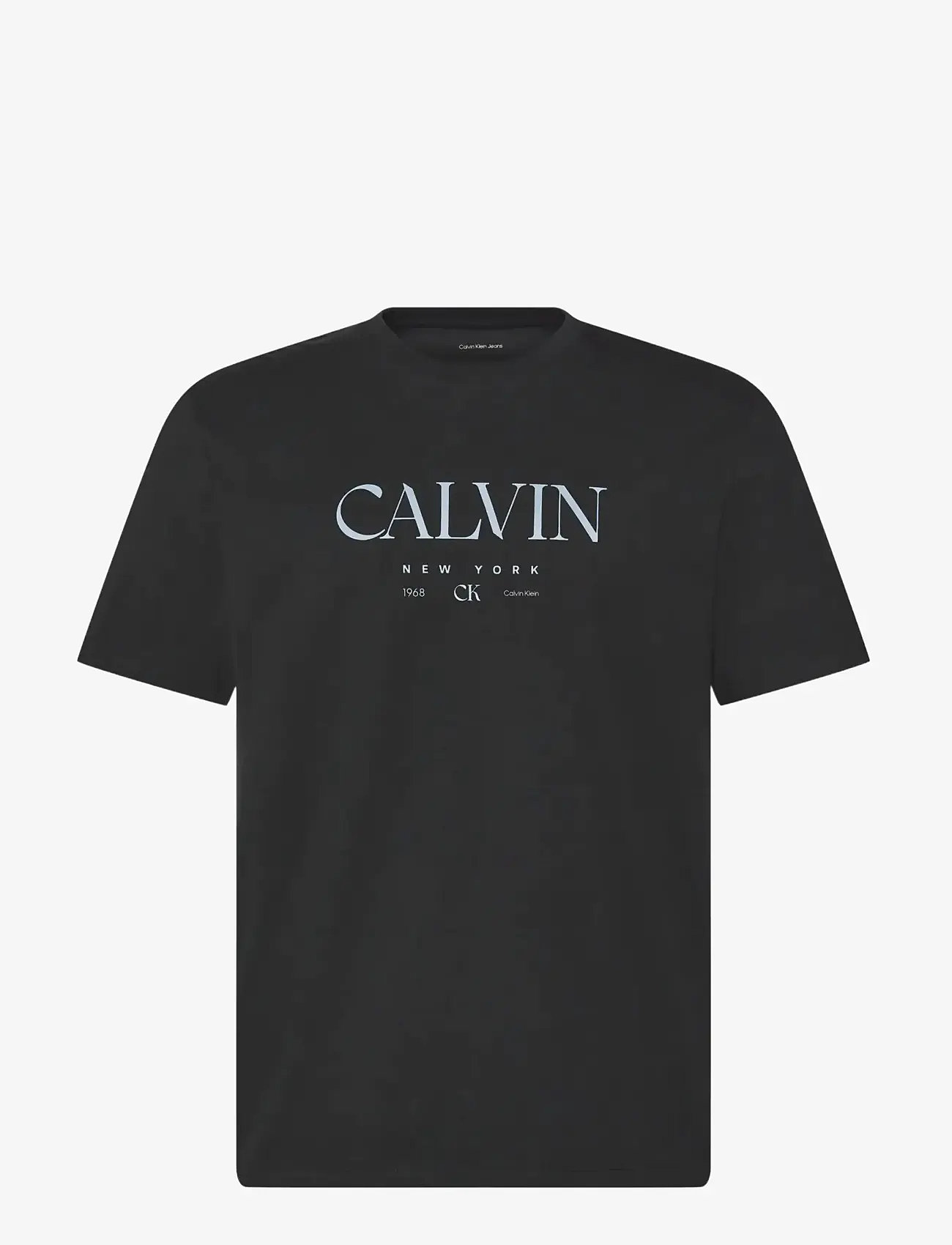 Calvin Klein - SS 20S LN CALVIN GRAPHIC TEE - short-sleeved t-shirts - pirate black - 1