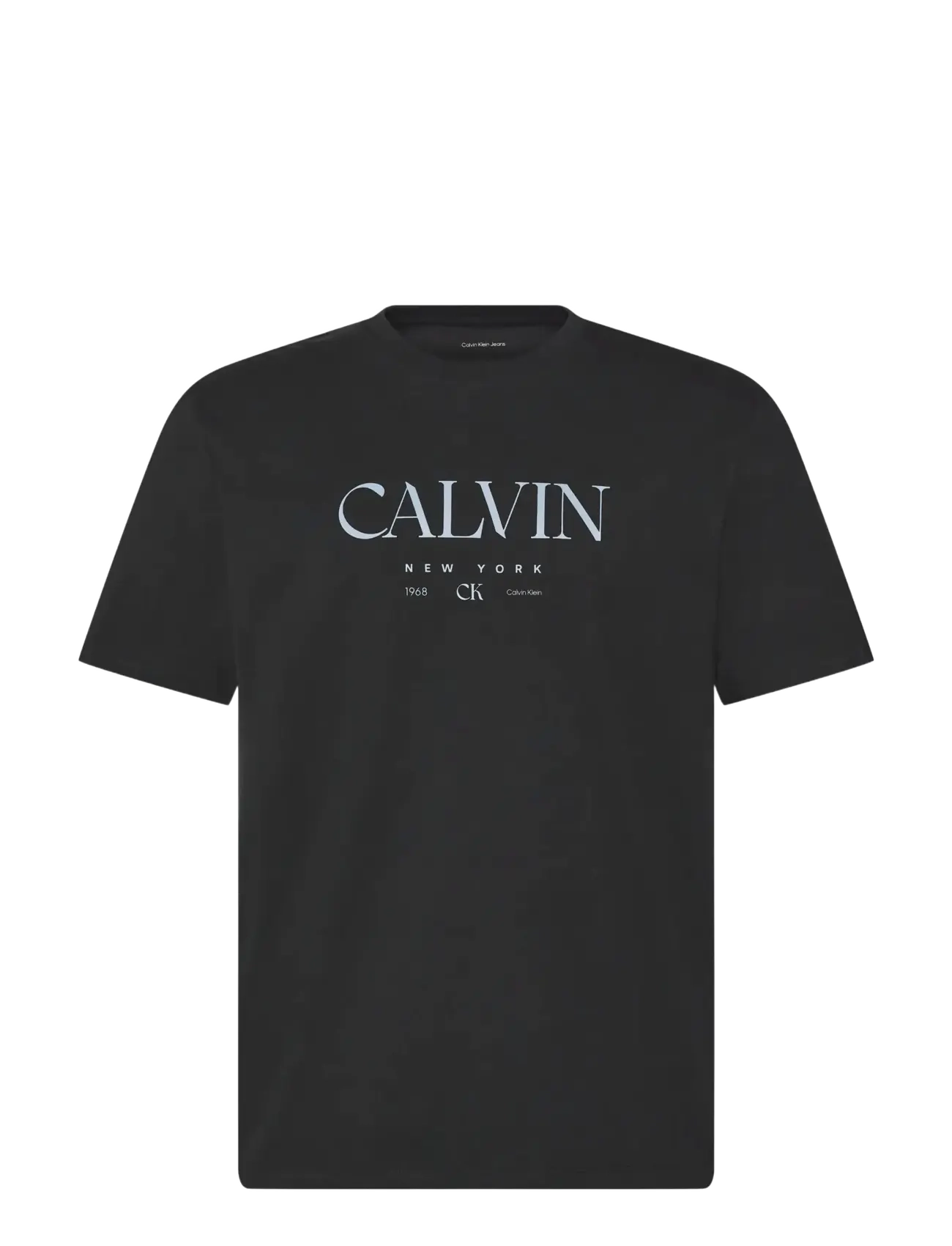 Calvin Klein SS 20S LN CALVIN GRAPHIC TEE - T-shirts - PIRATE BLACK / black