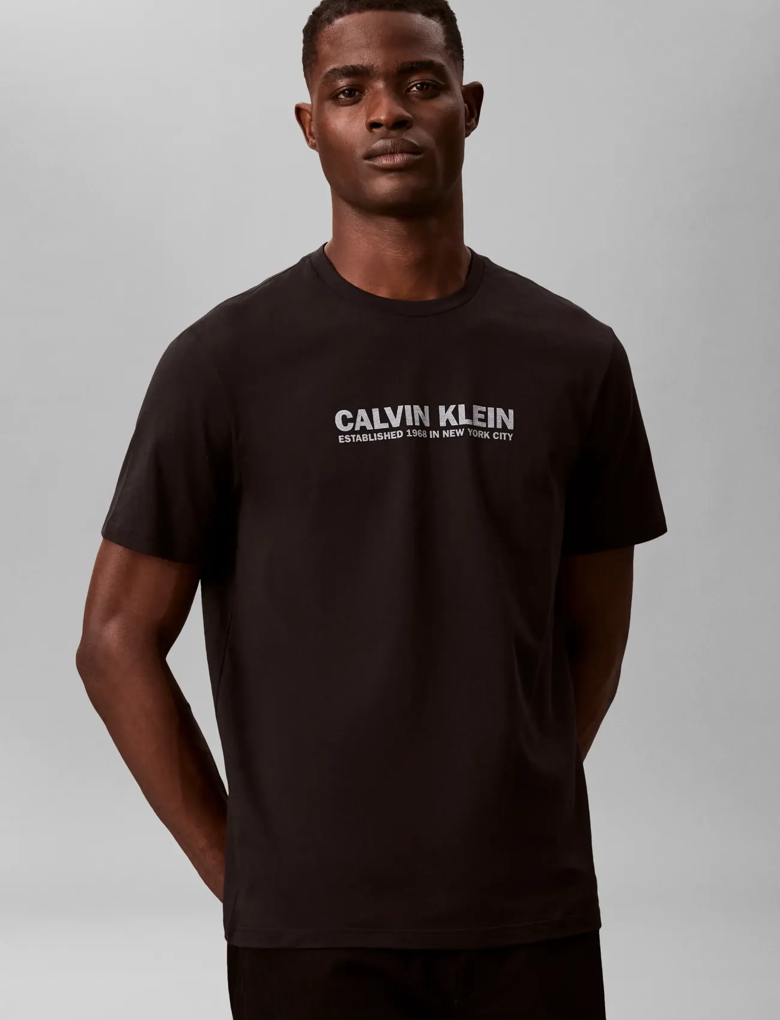 Calvin Klein SS 30s WHSL SP CALVIN KLEIN GRAP - T-särgid - BLACK / black