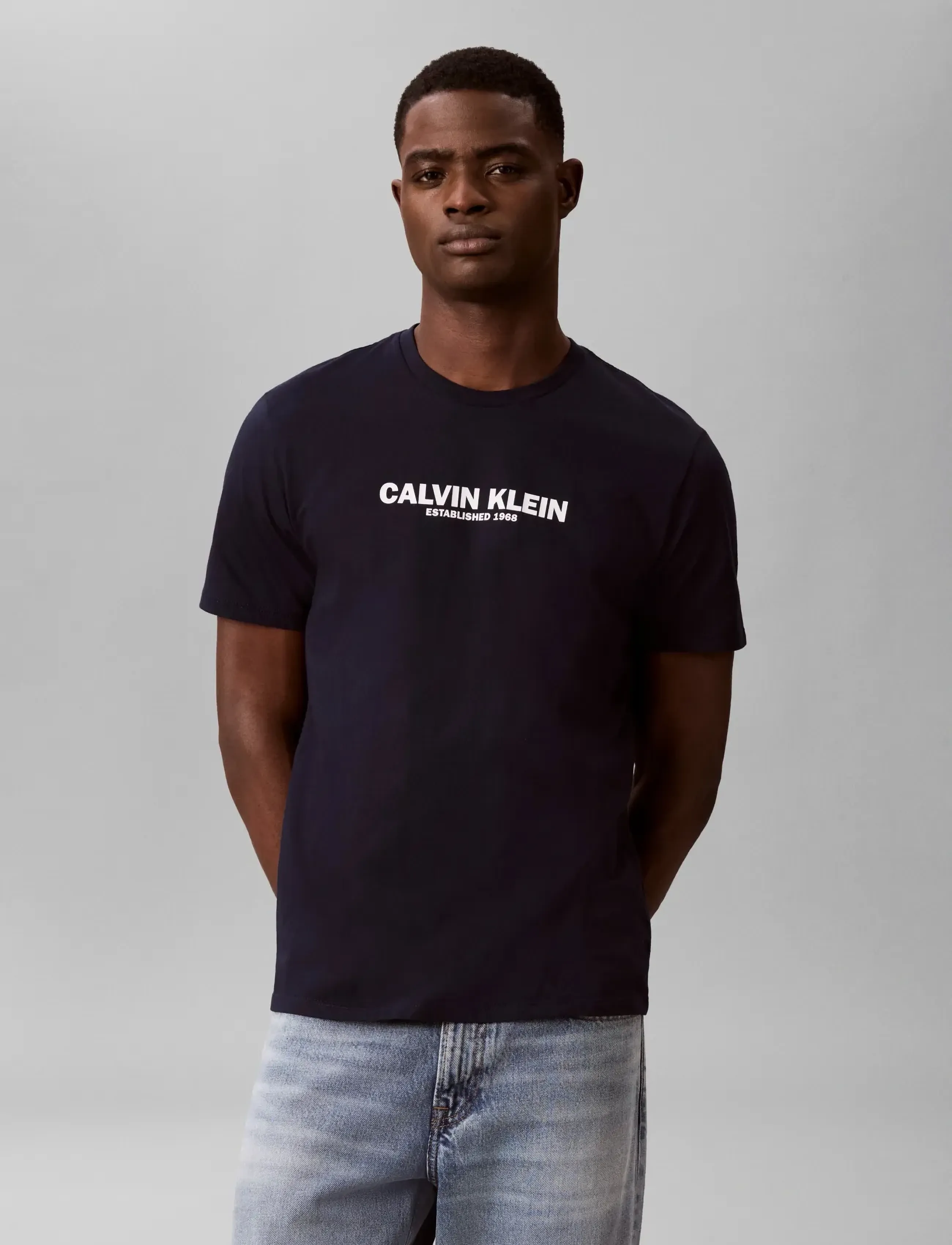 Calvin Klein SS 30s WHSL SP CALVIN KLEIN GRAP - T-shirts - DARK SAPPHIRE / navy