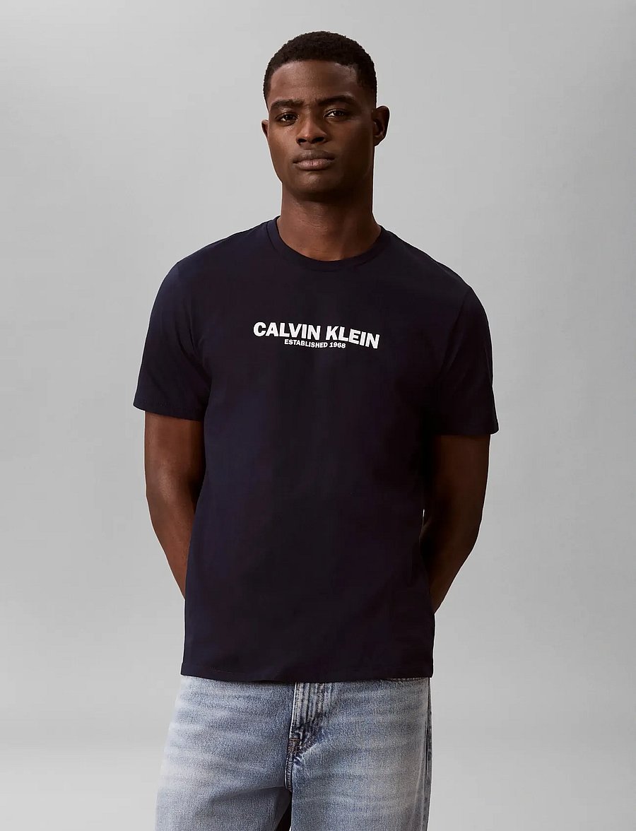 Calvin Klein - SS 30s WHSL SP CALVIN KLEIN GRAP - kurzärmelig - dark sapphire - 0