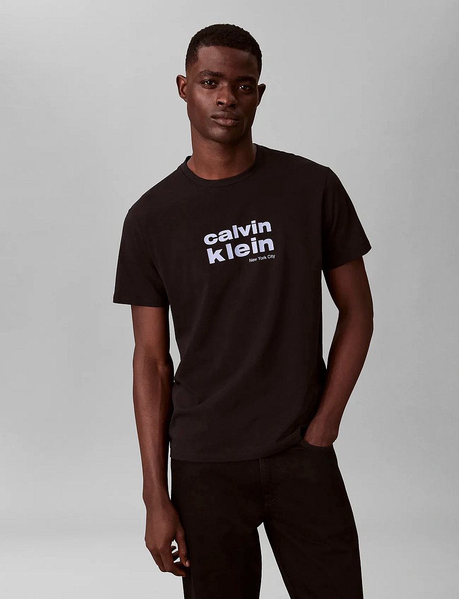 Calvin Klein - SS 30S WHSL CKJ JERSEY GRAPHIC T - lühikeste varrukatega t-särgid - black - 4